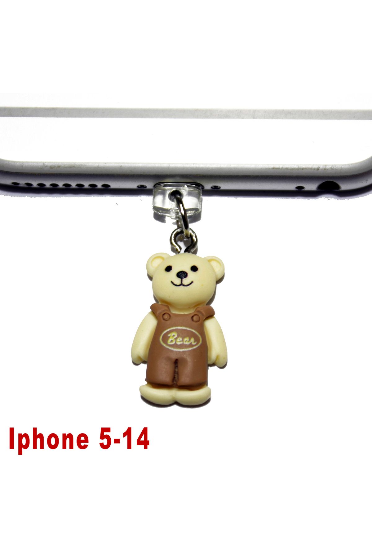 BK Design Iphone 5-14 3D Akrilik Figürlü Telefon Şarj Portu Toz Tıpası Toz Tıkacı Charm IPAK3017