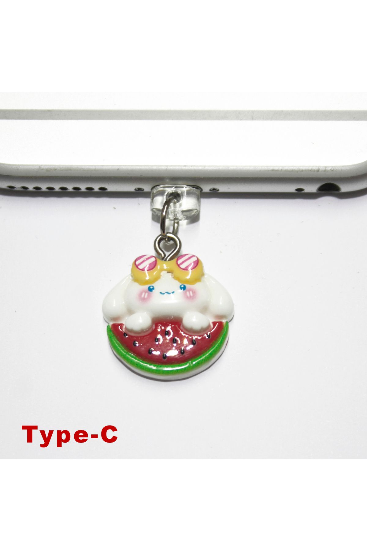 BK Design Type-C 3D Akrilik Figürlü Telefon Şarj Portu Toz Tıpası Toz Tıkacı Charm TCAK3010