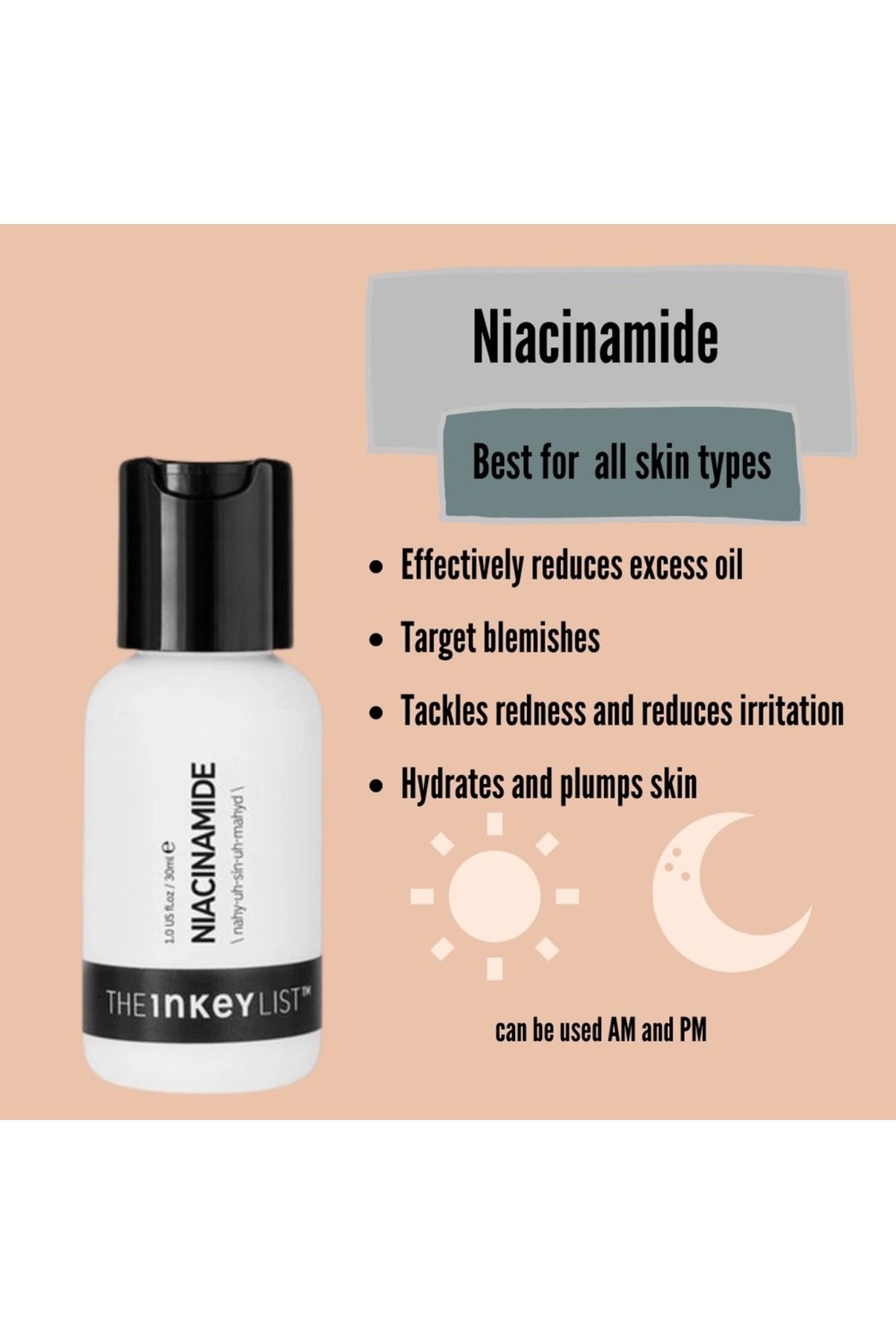 THE INKEY LIST-The INKEY List 10% Niacinamide Serum 30ml – Oil Control, Redness Reduction & Clearer Skin 4