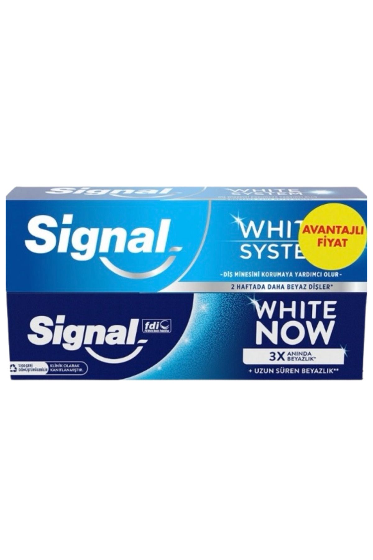 Signal White Now & Signal White System Diş Macunu 75 ml x 2’li Karışık Paket