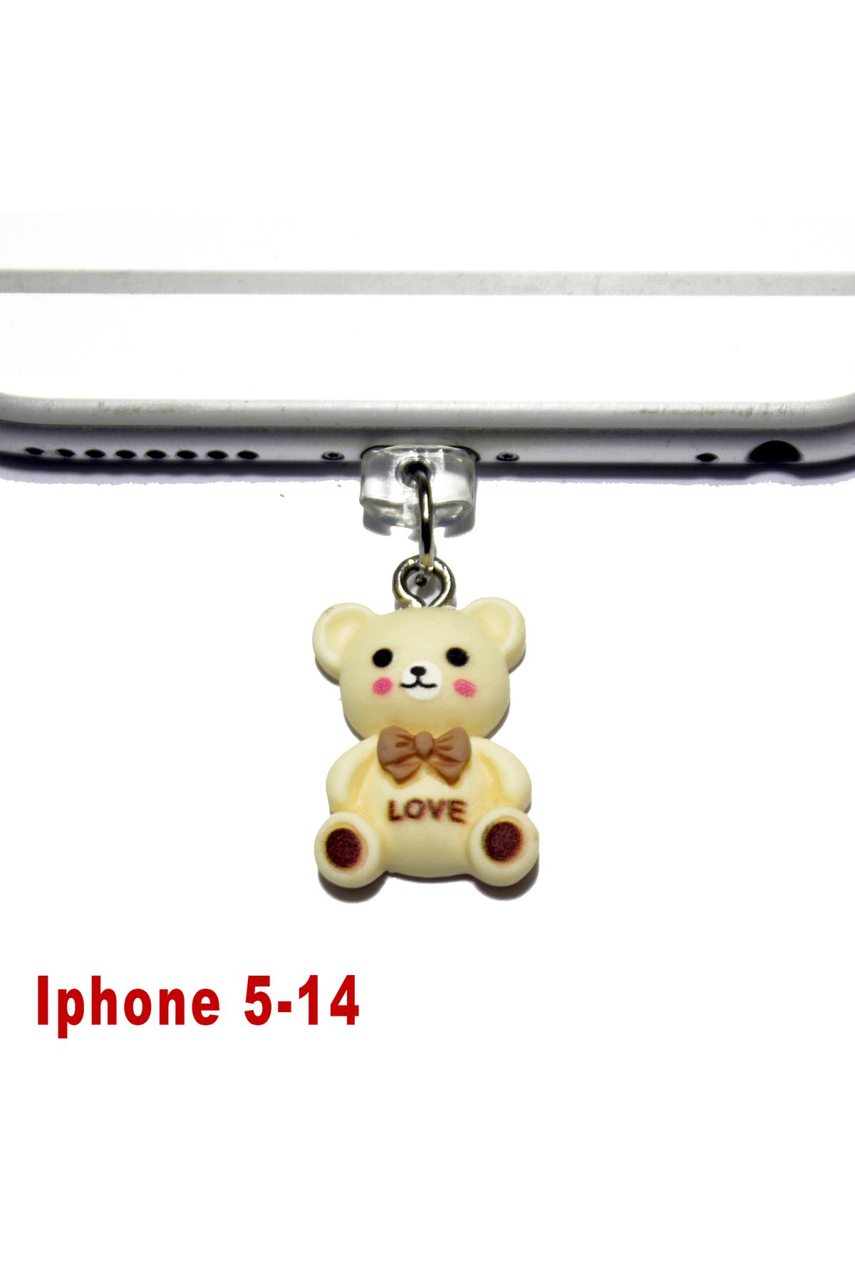 BK Design Iphone 5-14 3D Akrilik Figürlü Telefon Şarj Portu Toz Tıpası Toz Tıkacı Charm IPAK3018
