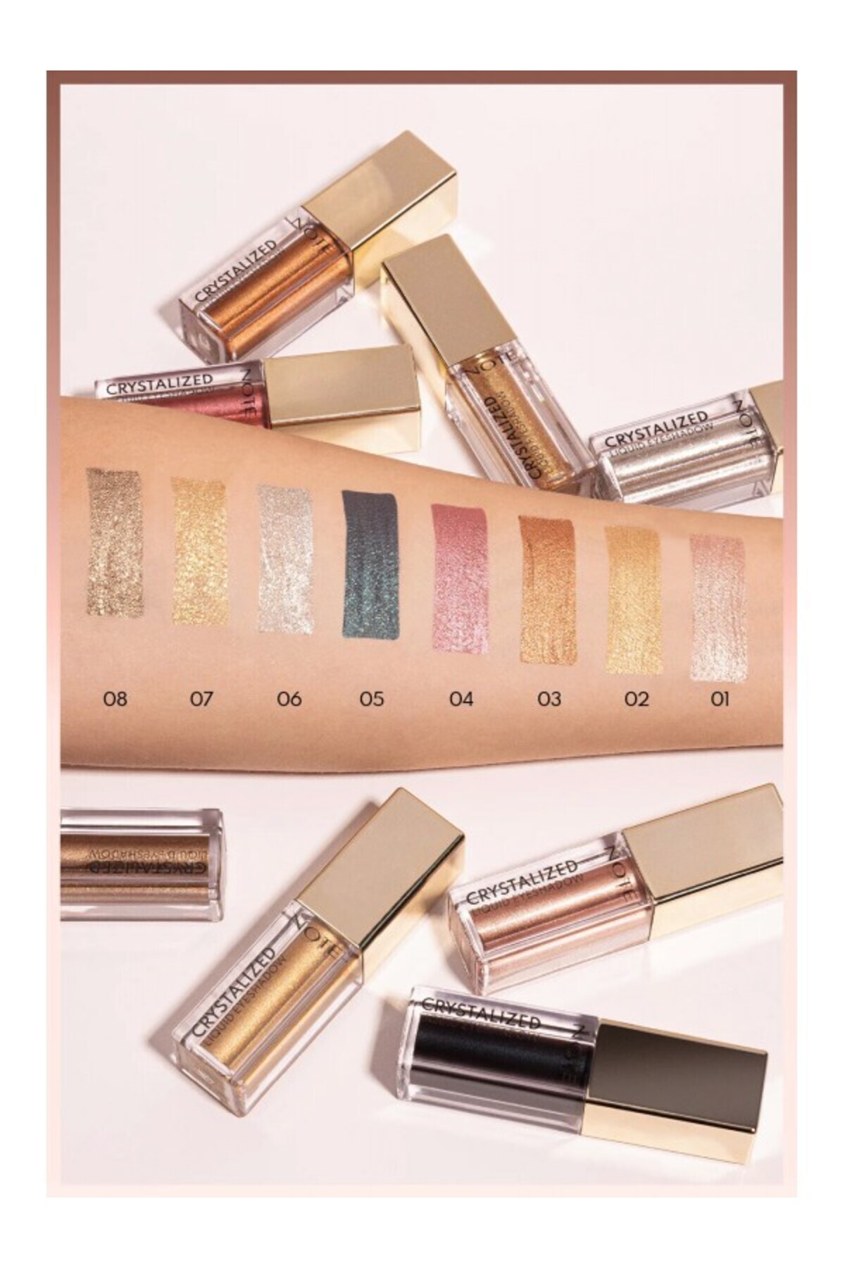 NOTE-Note Cosmetics Crystalized Metallic Liquid Eyeshadow - 07 Golden Theory 3