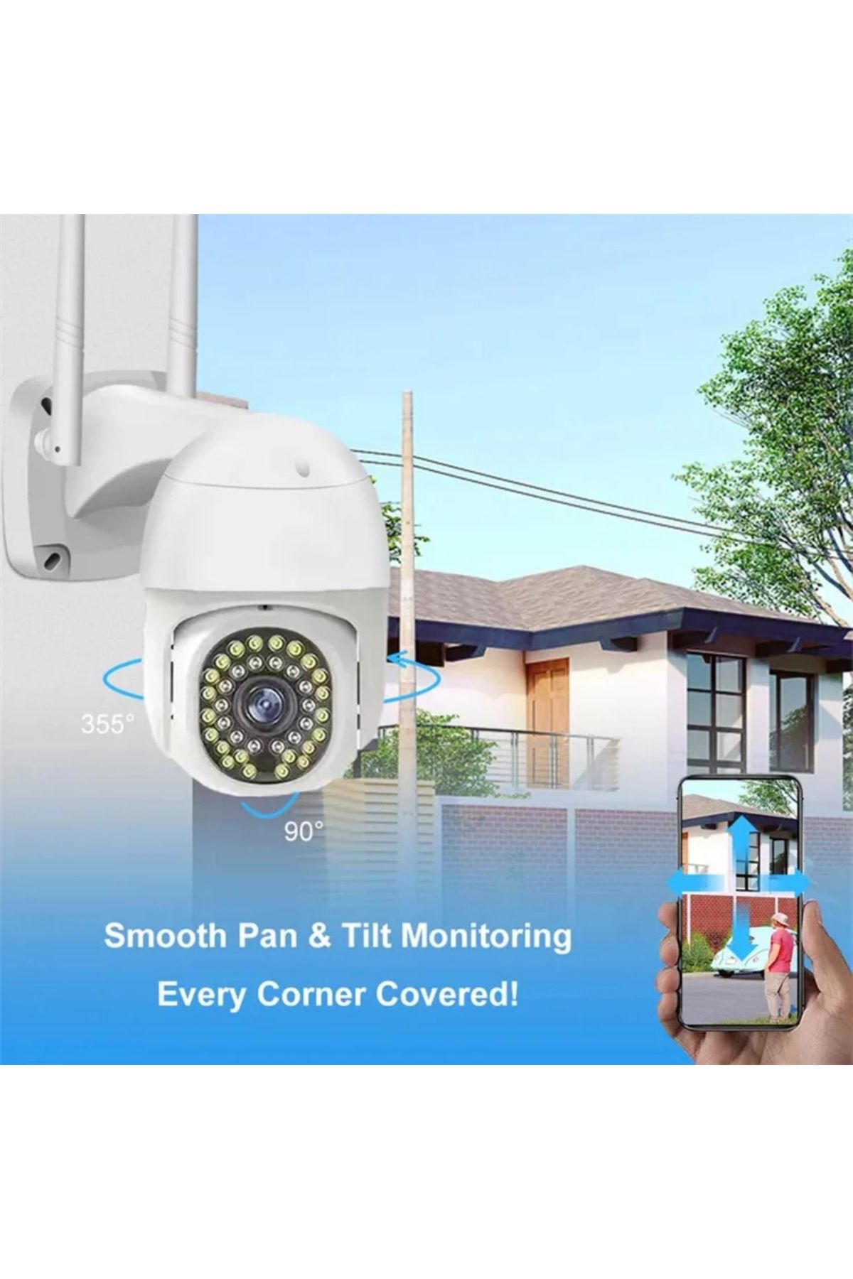 OEM-Camera de supraveghereWifi,5X zoom, , detectare miscare umana, two-way audio, vizune nocturna 4