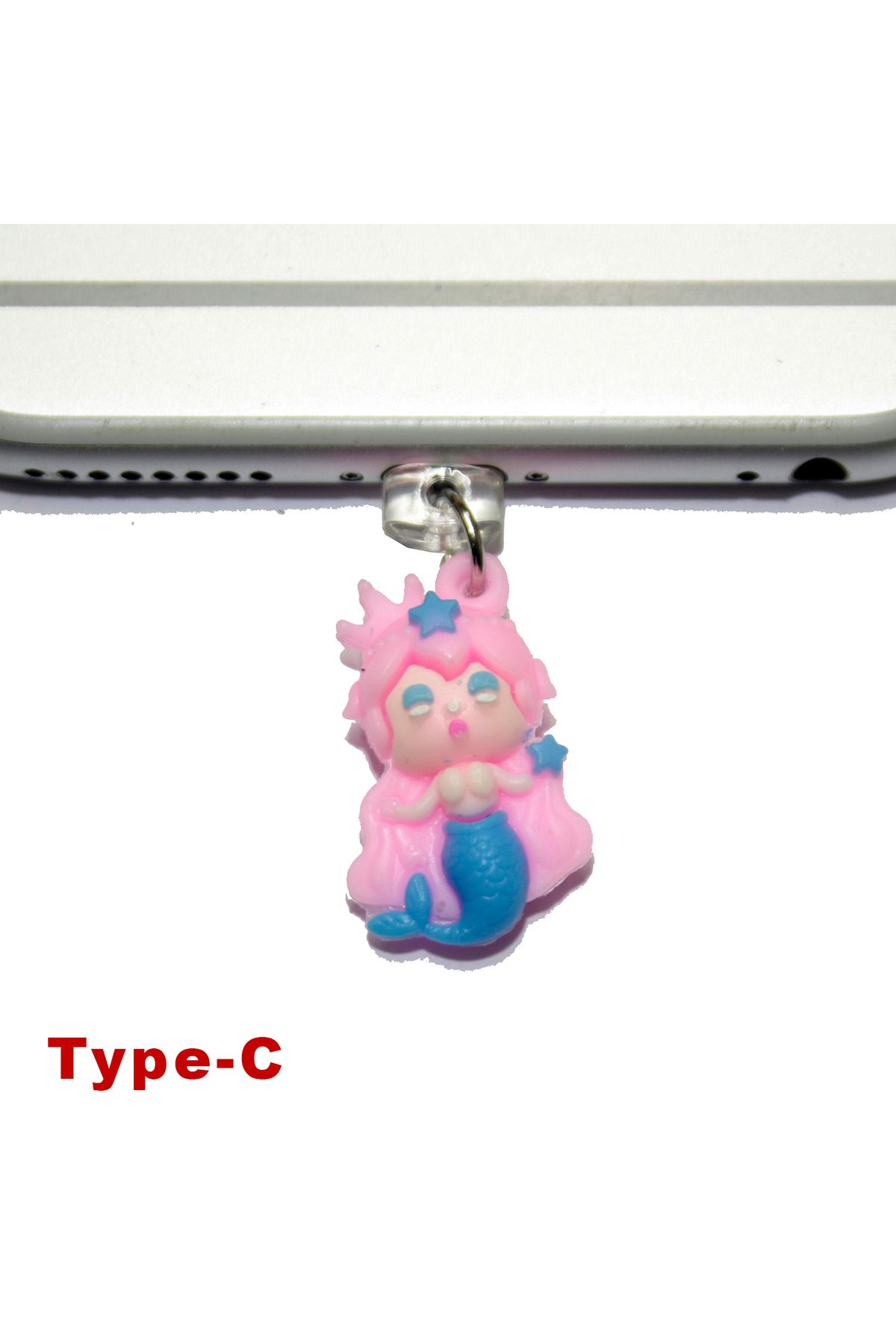 BK Design Type-C 3D Silikon Figürlü Telefon Şarj Portu Toz Tıpası Toz Tıkacı Charm TCSL2006