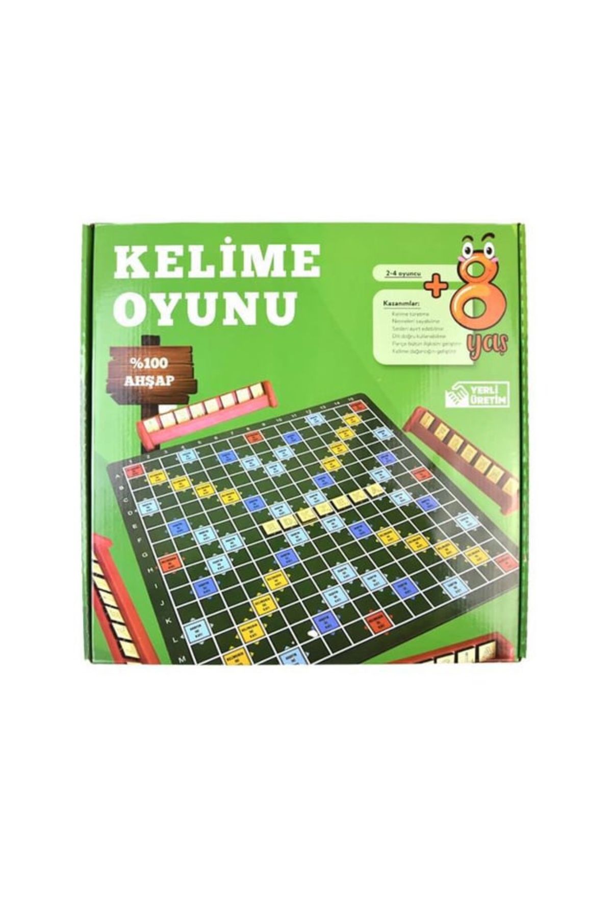 abnturk Ahşap Kelime Türetme Oyunu Büyük Boy 33X33 Cm