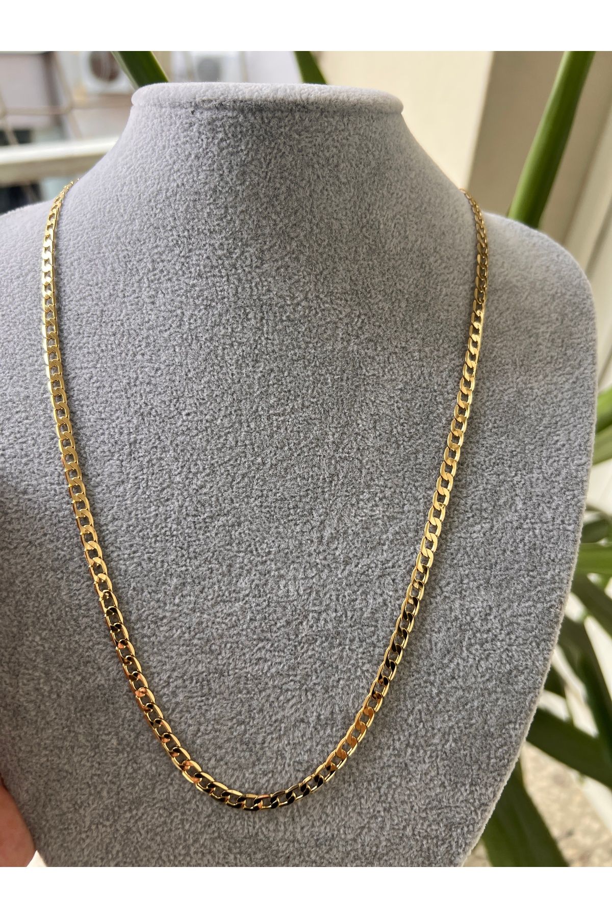 XUPING JEWELRY TuelaTaki Kadın Klasik Gurmet Zincir Kolye 14 Ayar Renginde 60cm