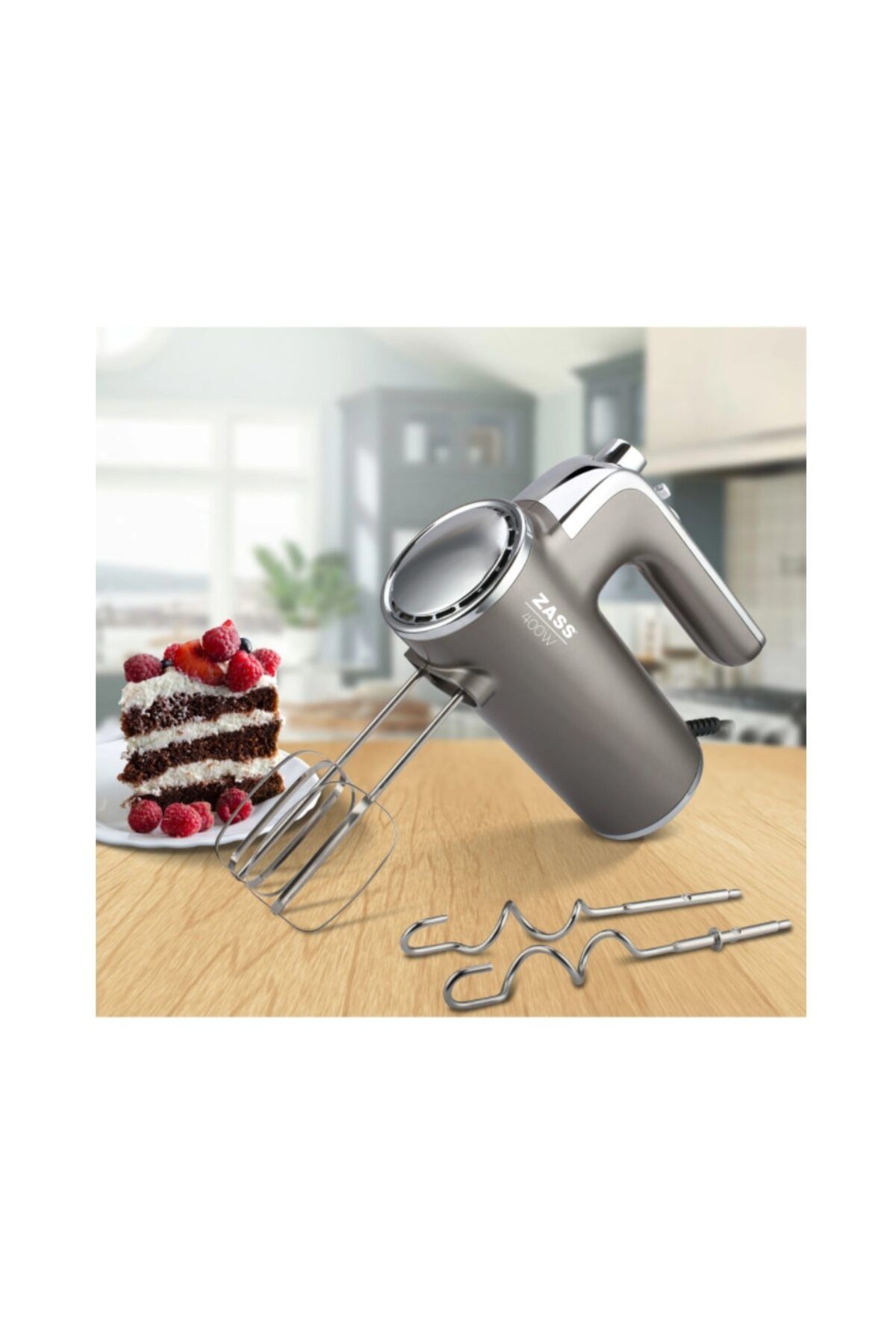 Zass-Hand mixer Zass ZHM 07, 400 W, 6 speeds and turbo function, Low speed start function 7