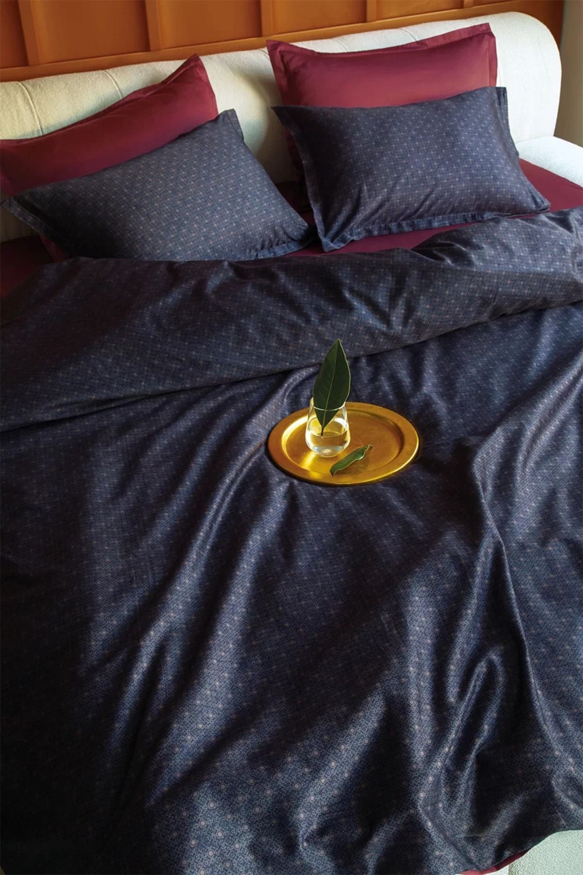 İssimo Home Ralph 300 TC (120 Tel) Dijital Pamuk Saten Nevresim Takımı Çift Kişilik