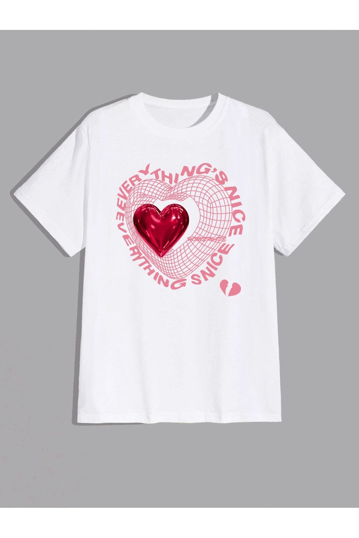 Bengi Clothing Oversize Kesim Kısa Kollu Baskılı T-shirt