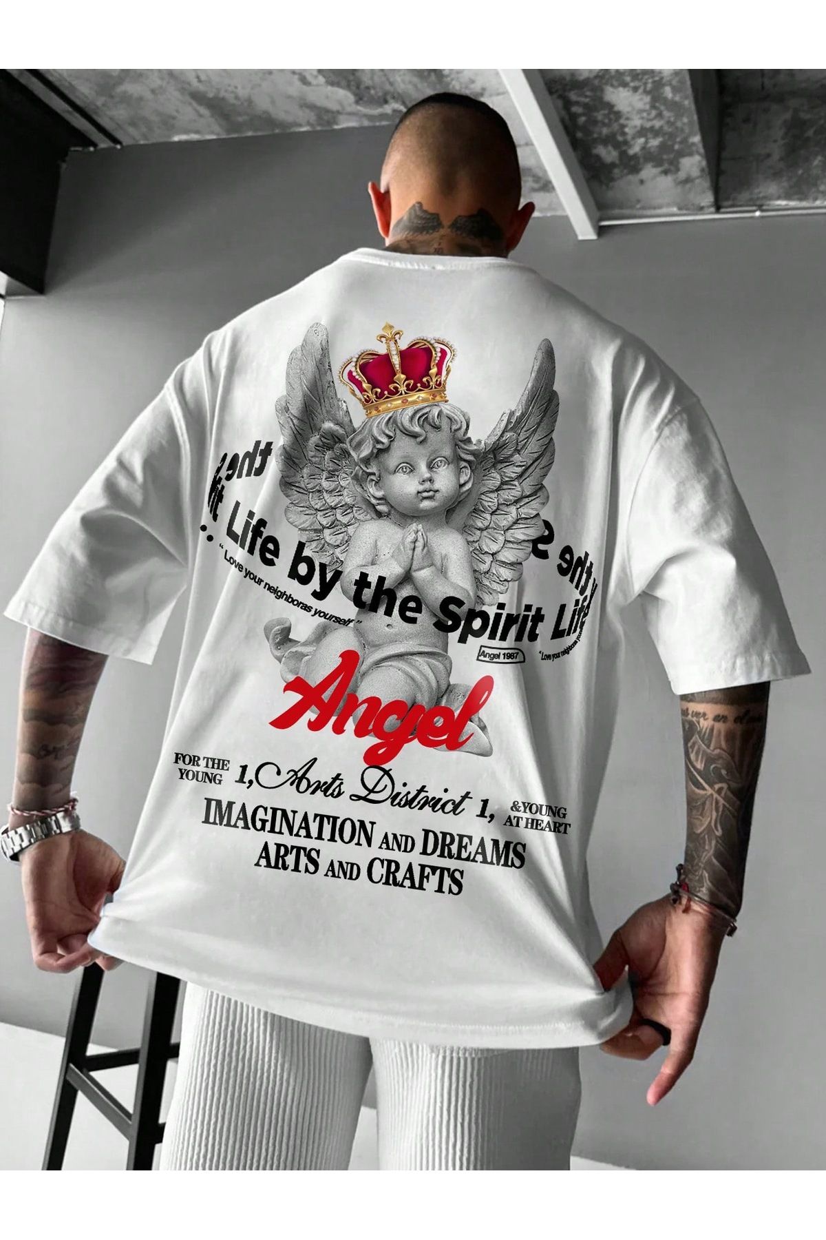 Bengi Clothing Oversize Kesim Kısa Kollu Baskılı T-shirt