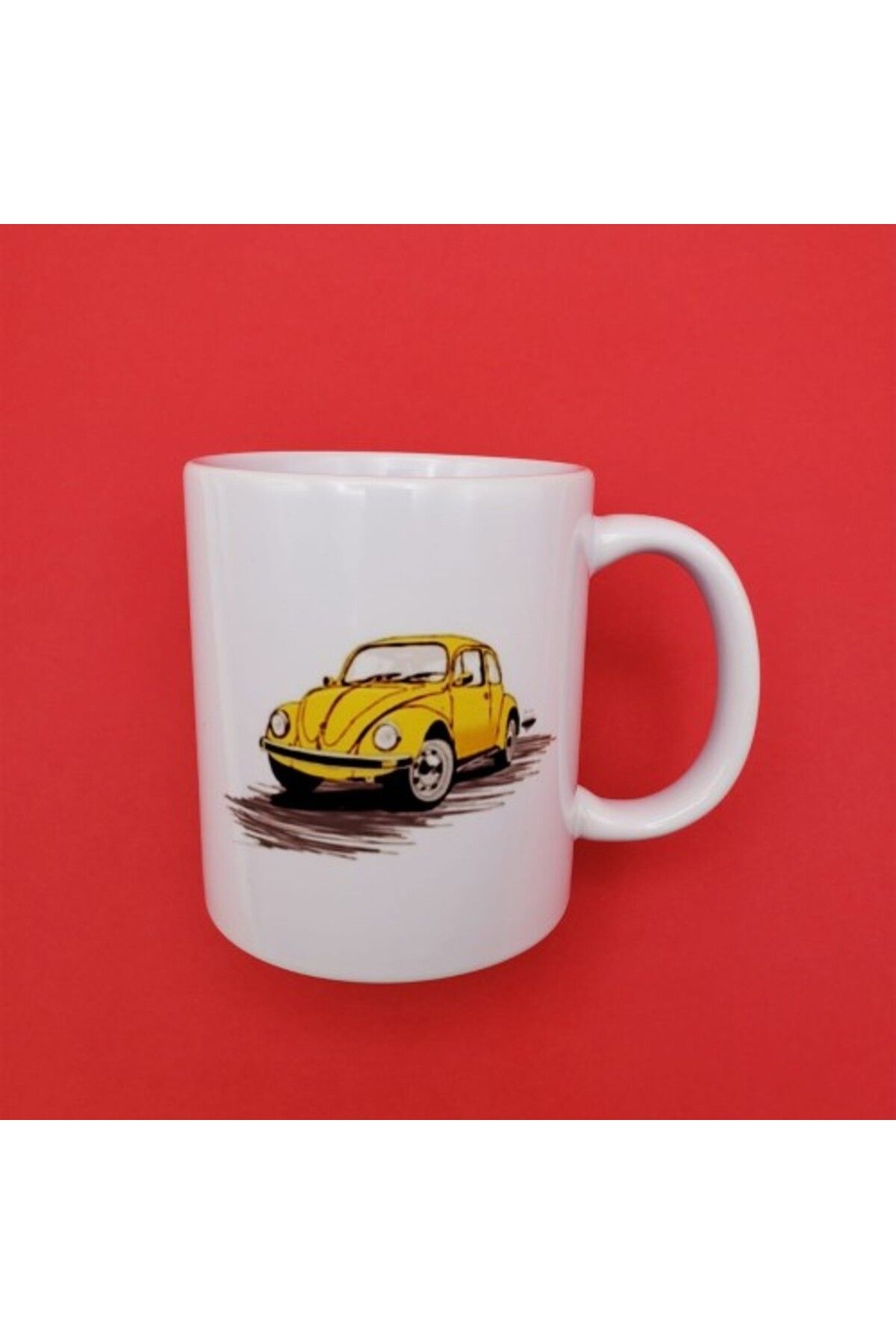 BellevieStore Sarı Vosvos Tasarım Kupa Bardak