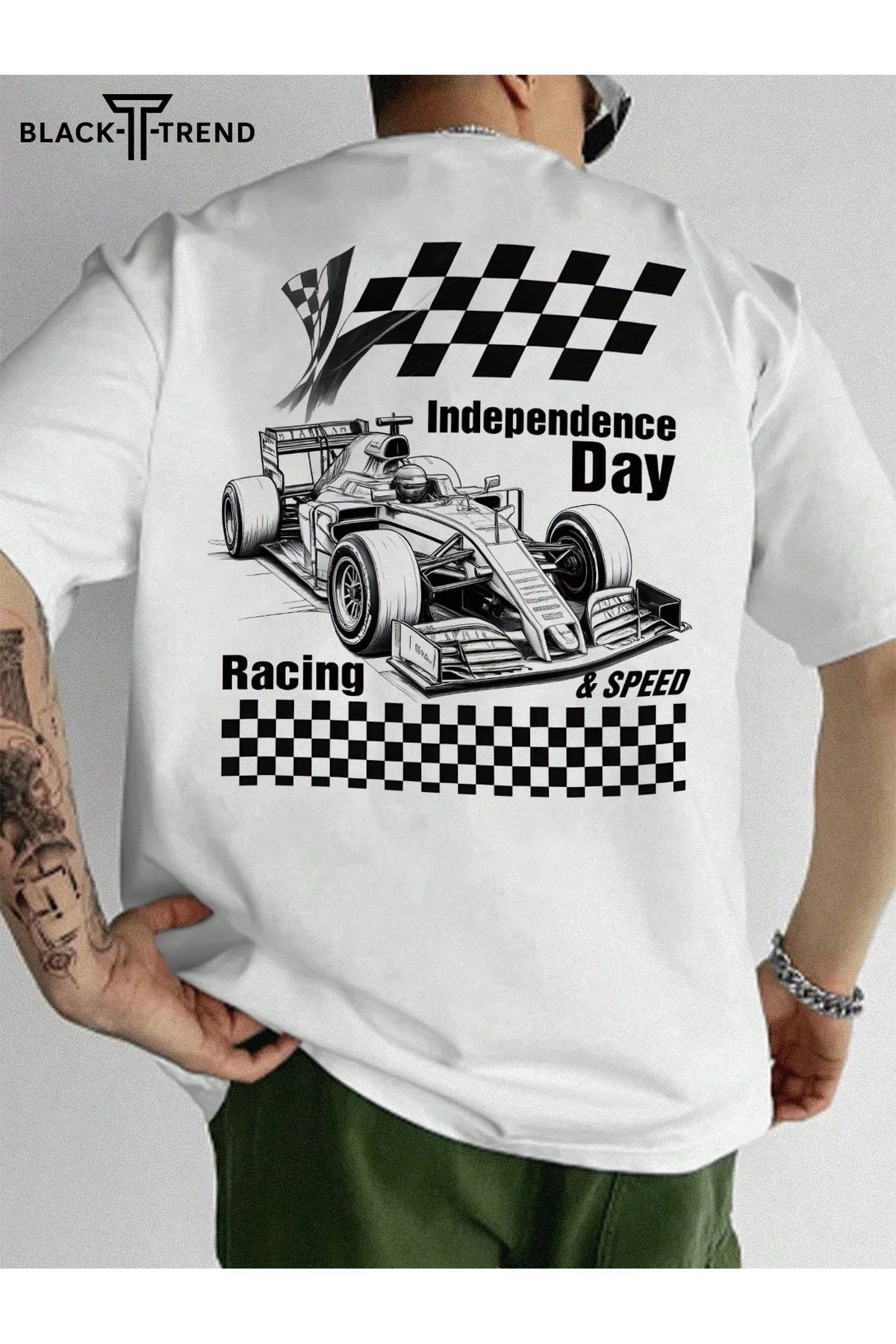 Bengi Clothing Oversize Kesim Kısa Kollu Baskılı T-shirt