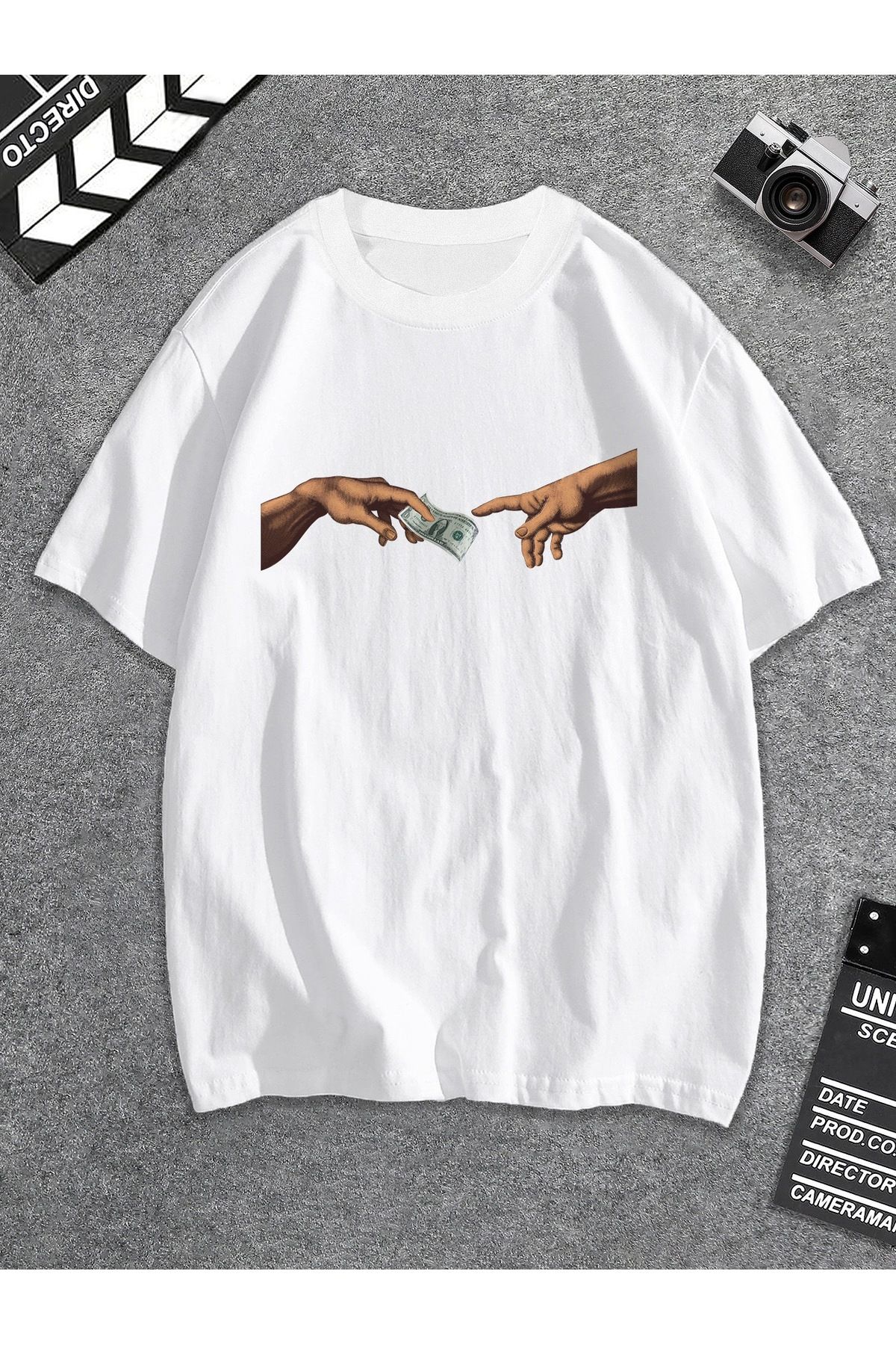 Bengi Clothing Oversize Kesim Kısa Kollu Baskılı T-shirt