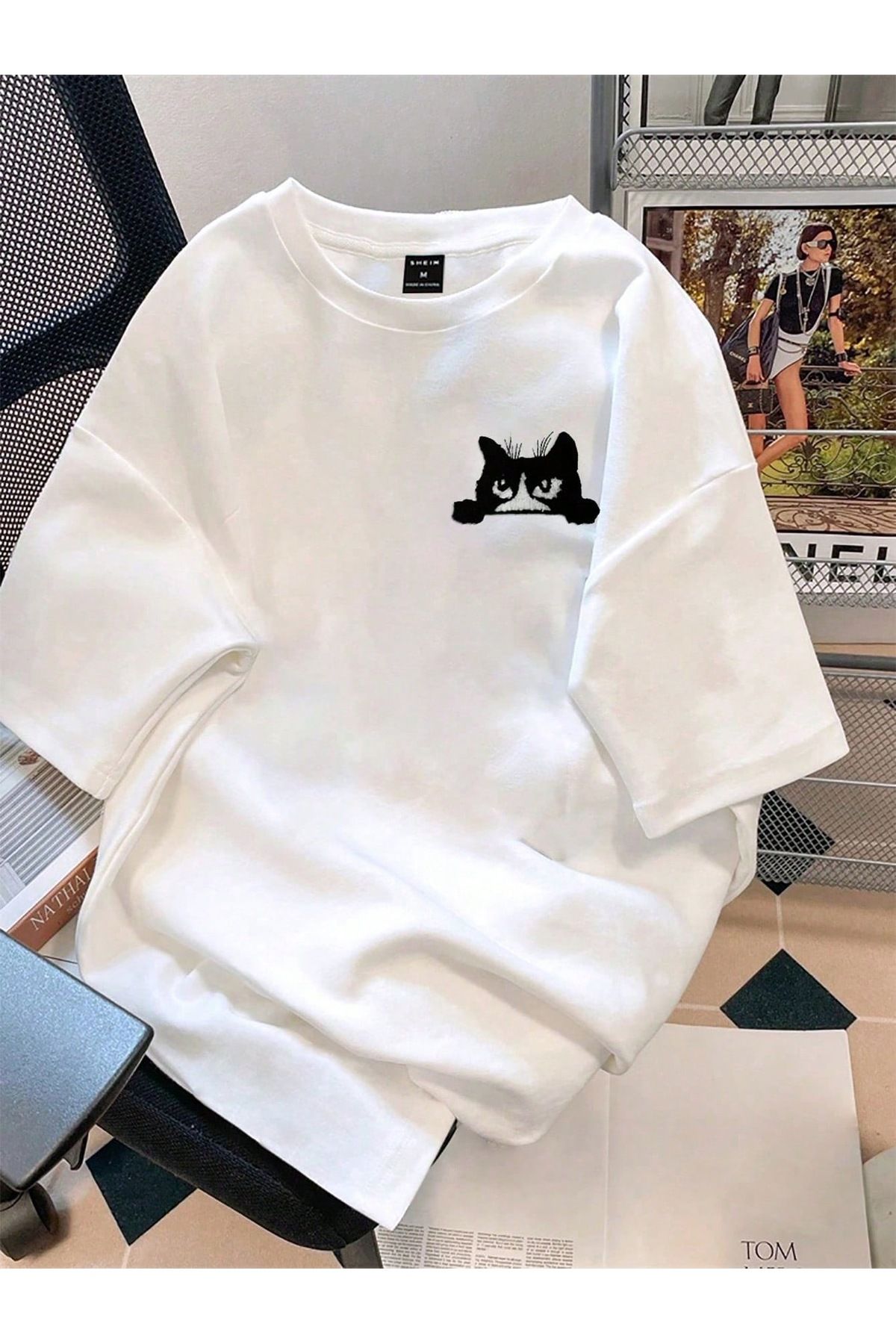 Bengi Clothing Oversize Kesim Kısa Kollu Baskılı T-shirt
