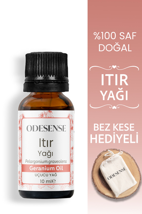 ODESENSE Itır Uçucu Yağı 10 ml %100 Doğal Ve Saf Içerik Damlalıklı Kapaklı Şi...
