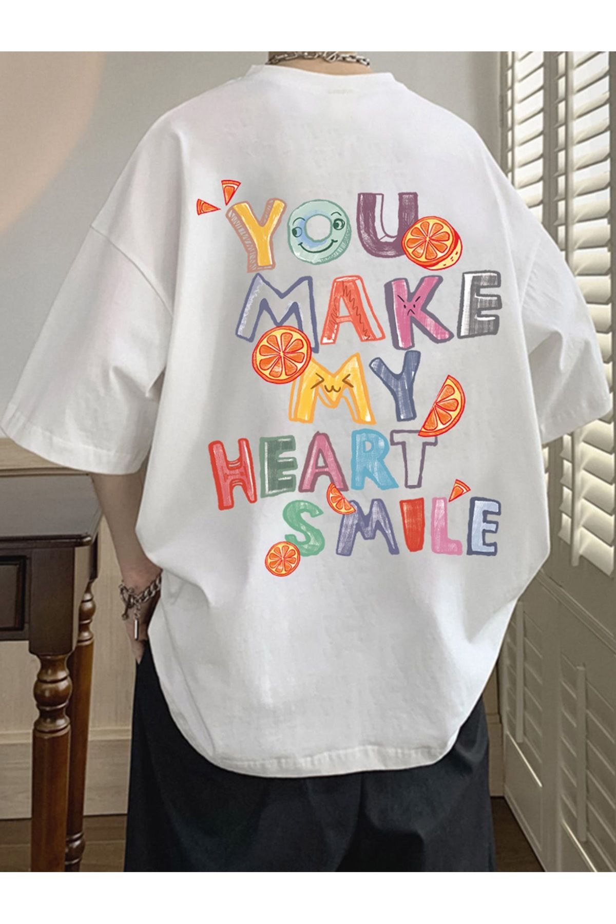 Bengi Clothing Oversize Kesim Kısa Kollu Baskılı T-shirt