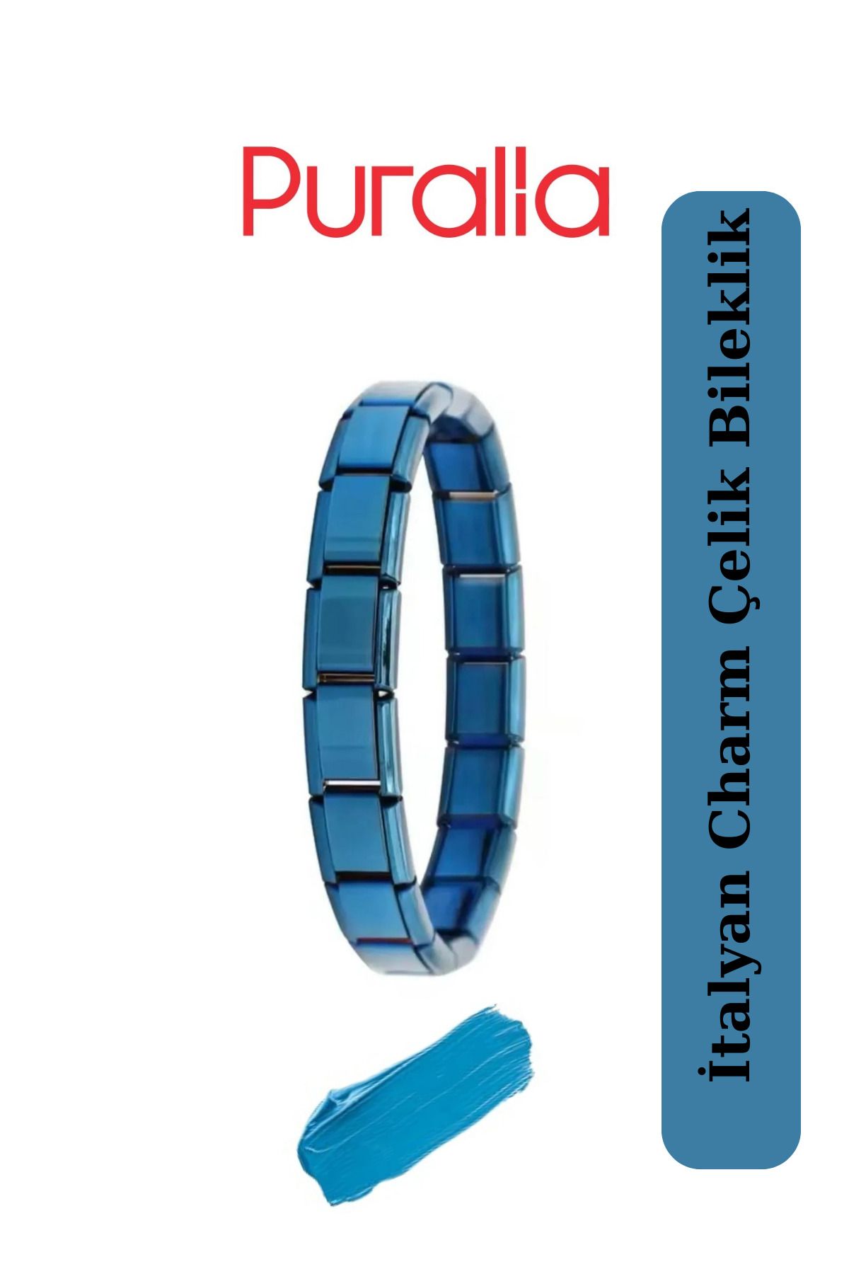 Puralia İtalyan Charm Çelik Bileklik - Yazısız