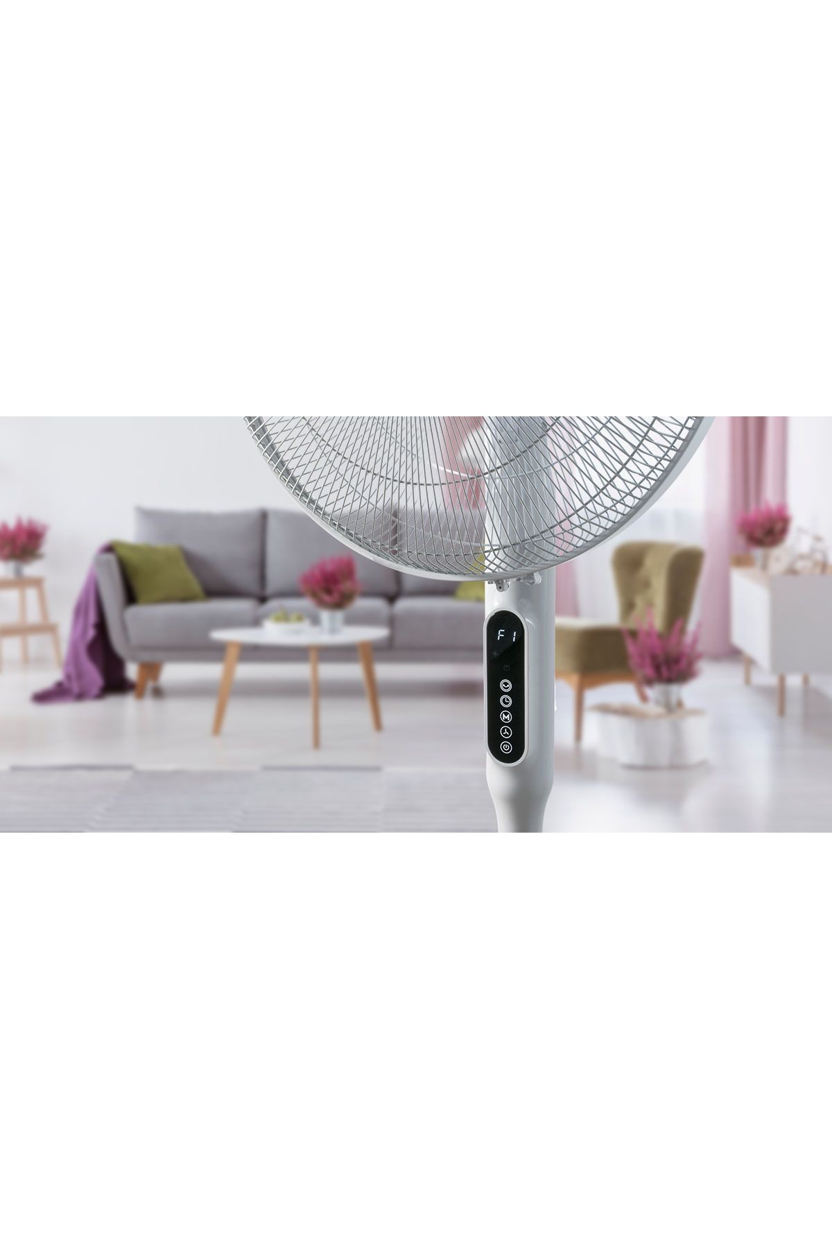 Zass-Zftr 04 Pedestal Fan With Remote Control, 55w, Temporizator, Display Led, 3 Fan Mode, Remote 9
