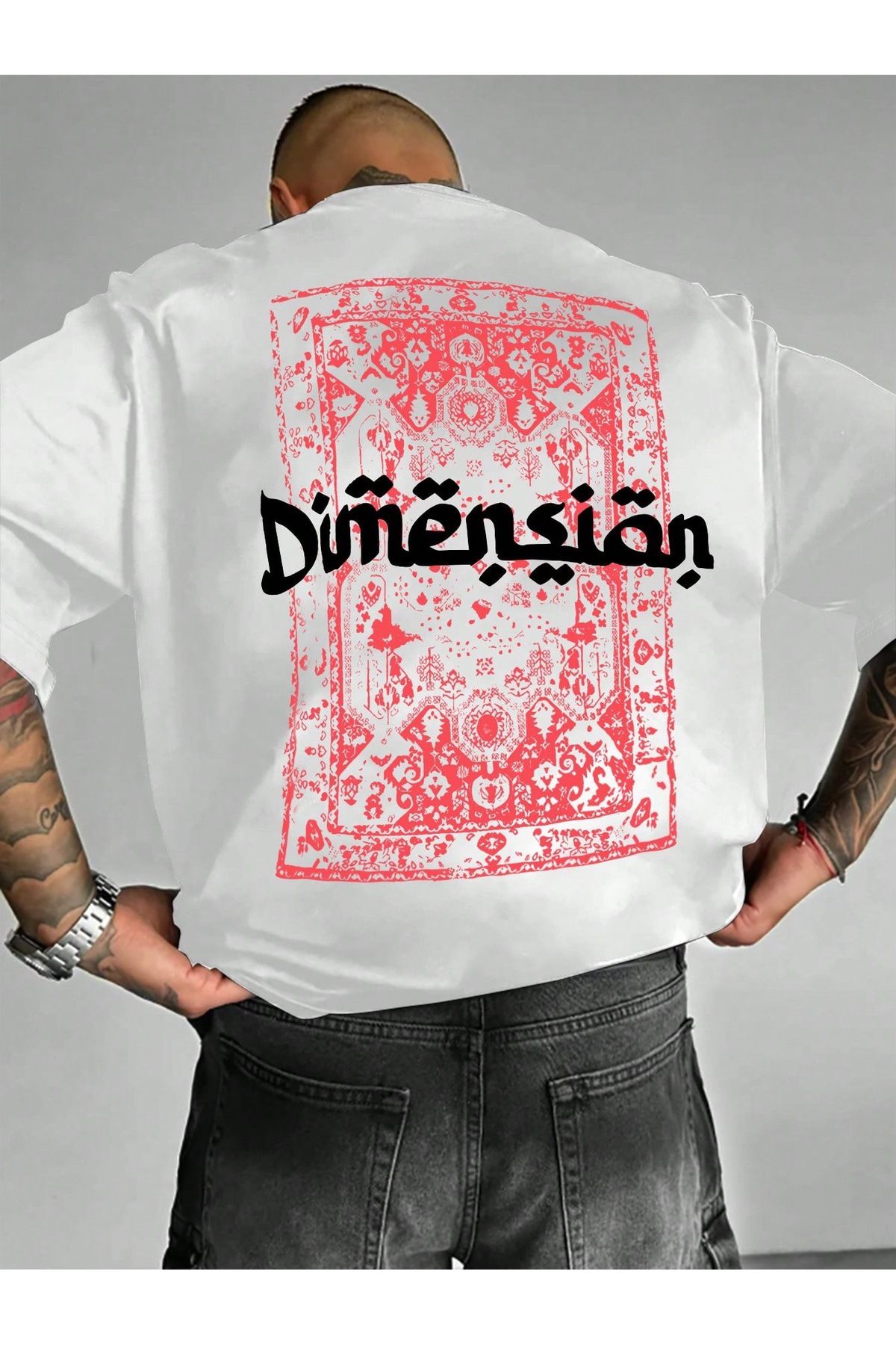 Bengi Clothing Oversize Kesim Kısa Kollu Baskılı T-shirt
