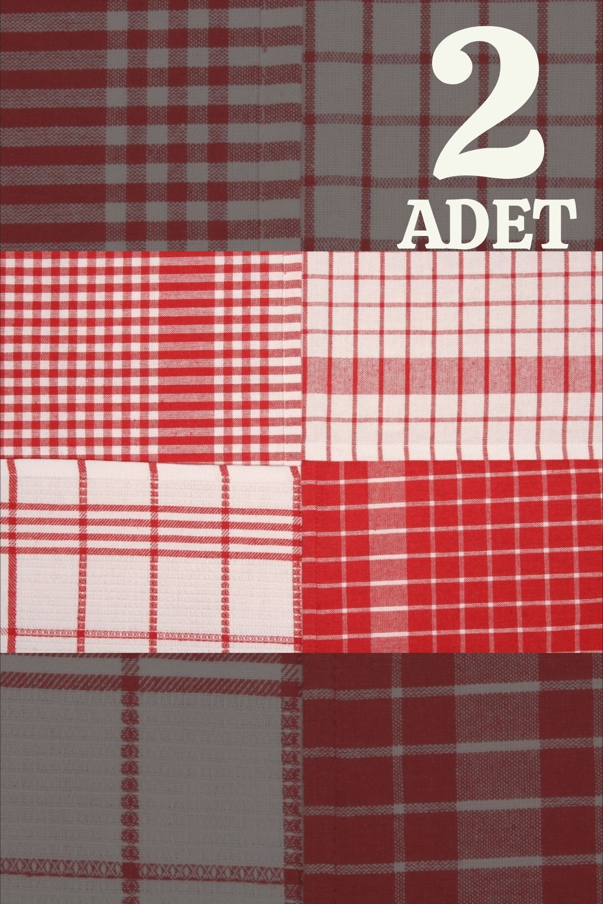 İKBAL TEXTILE Bayrak 2'li Mutfak Kurulama Bezi Seti (%100 Pamuk)