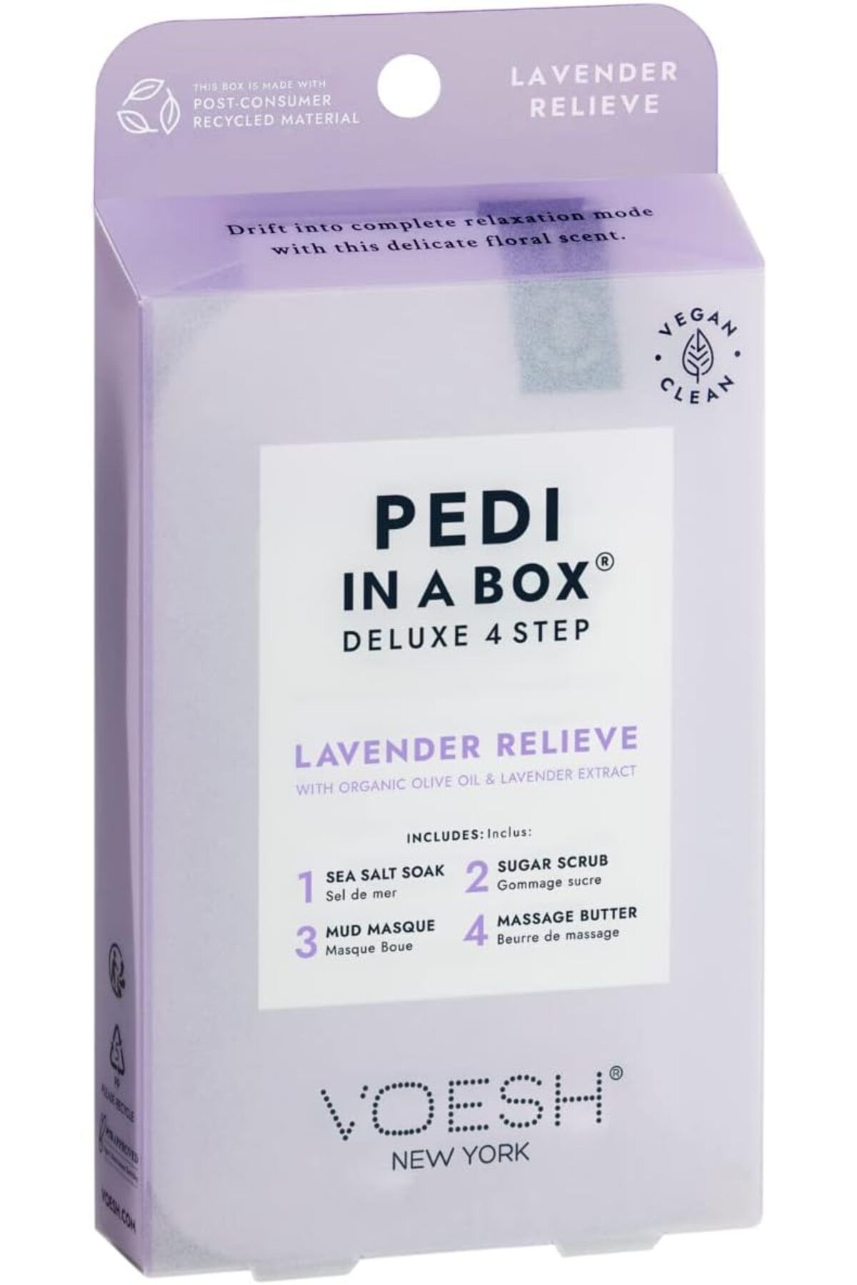 Voesh Pedi In A Box Deluxe 4 Adımlı Pedikür Seti Lavanta