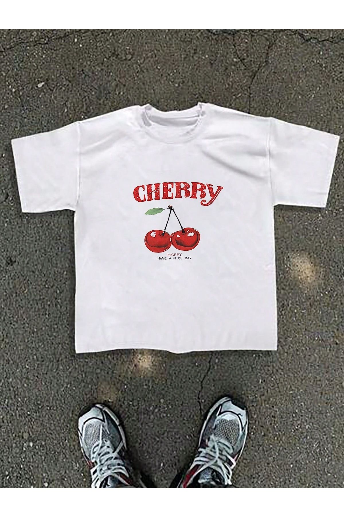 Bengi Clothing Oversize Kesim Kısa Kollu Baskılı T-shirt