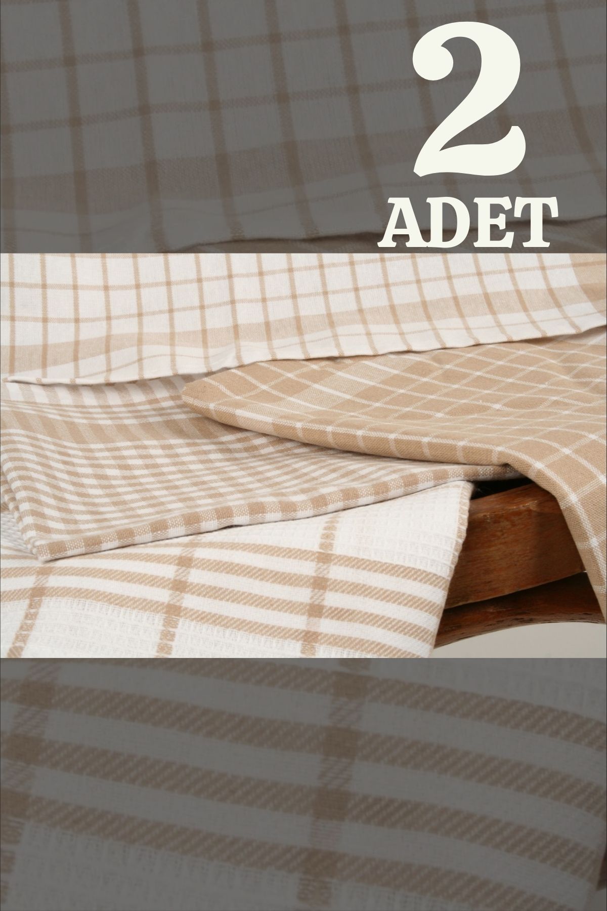 İKBAL TEXTILE Polen 2'li Mutfak Kurulama Bezi Seti (%100 Pamuk)