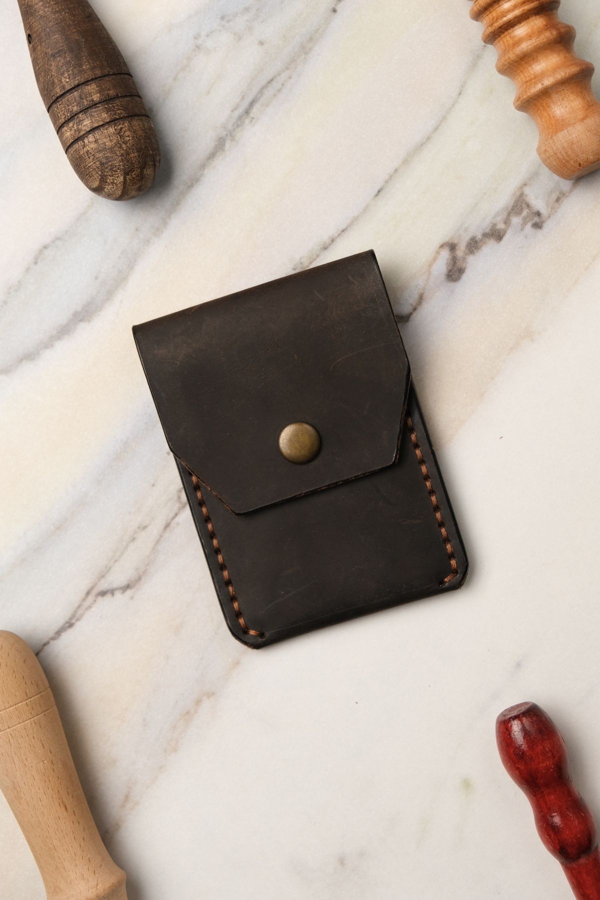 Atlas Handmade Shoes El Yapımı Hakiki Deri İnce Minamal Kartlık