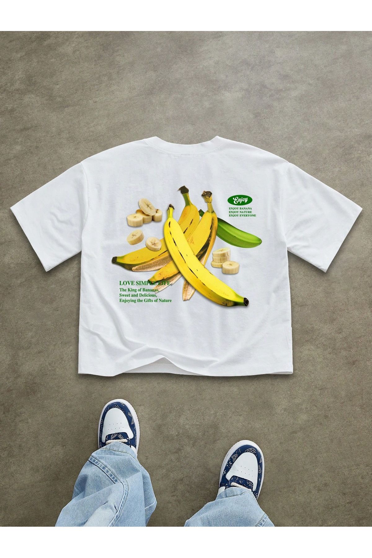 Bengi Clothing Oversize Kesim Kısa Kollu Baskılı T-shirt