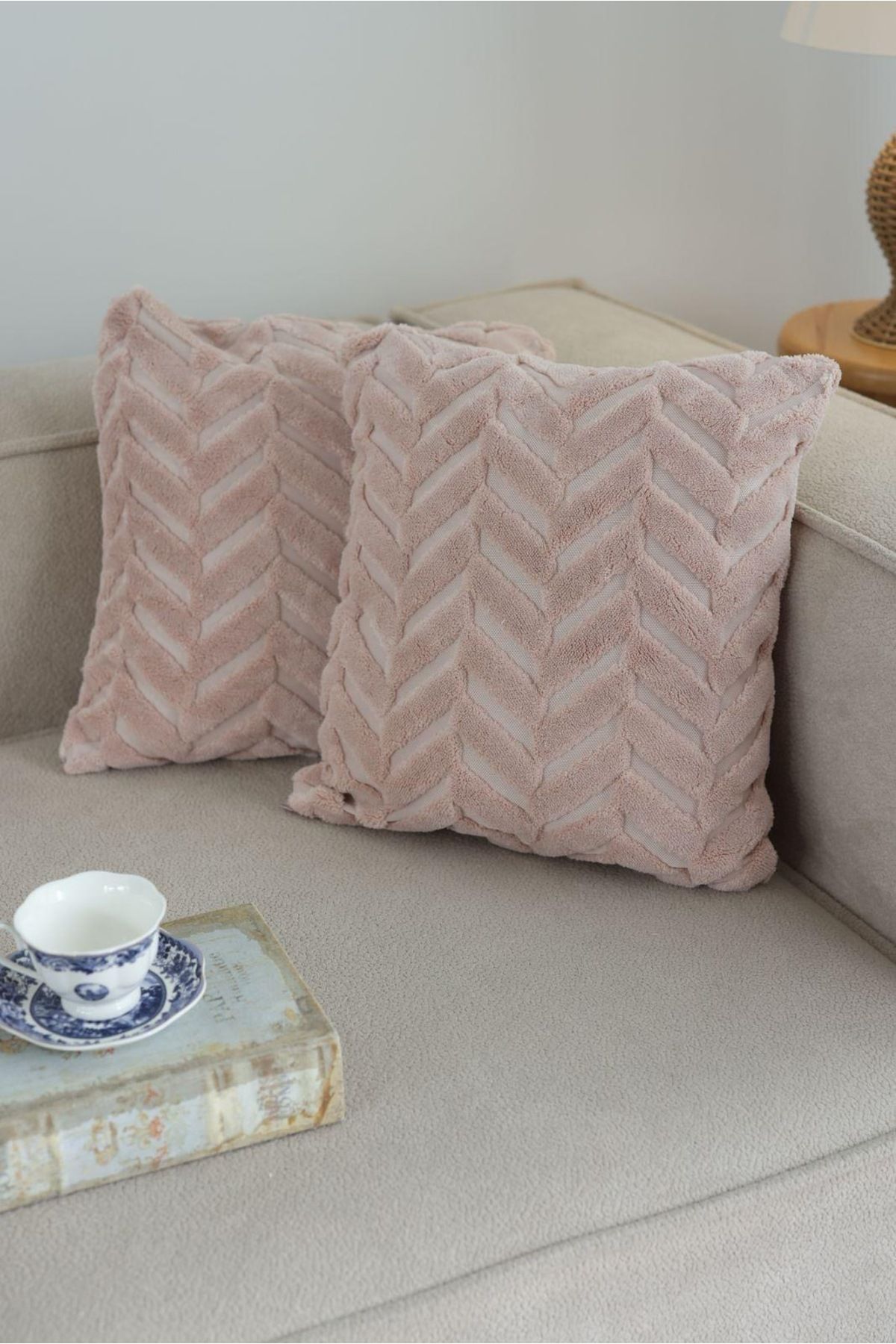 Fusya Bohem Dekoratif Kırlent Kılıfı 2’li Set 43x43 cm iki
