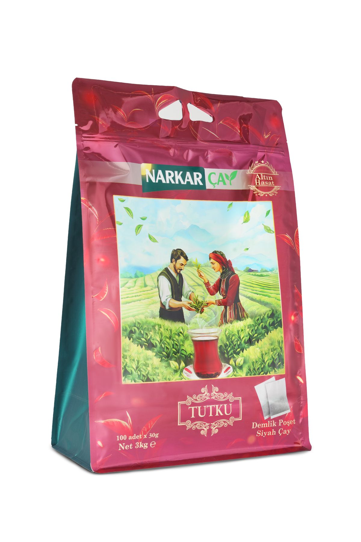 narkar ÇAY Hançay Tutku 30gr Demlik Poşet Çay 3 KG