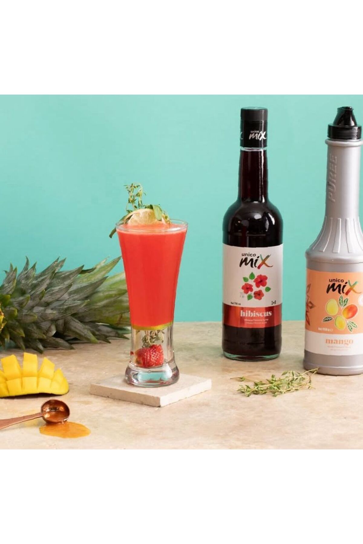 Unicomix Hibiscus Şurubu 700 ml Cam Şişe