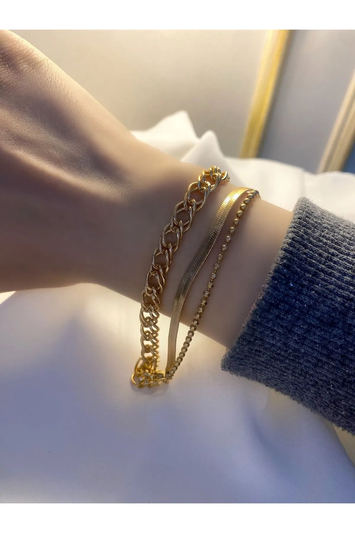LAVİNYAMJEWELLERY 3'LÜ TAKIM BİLEKLİK