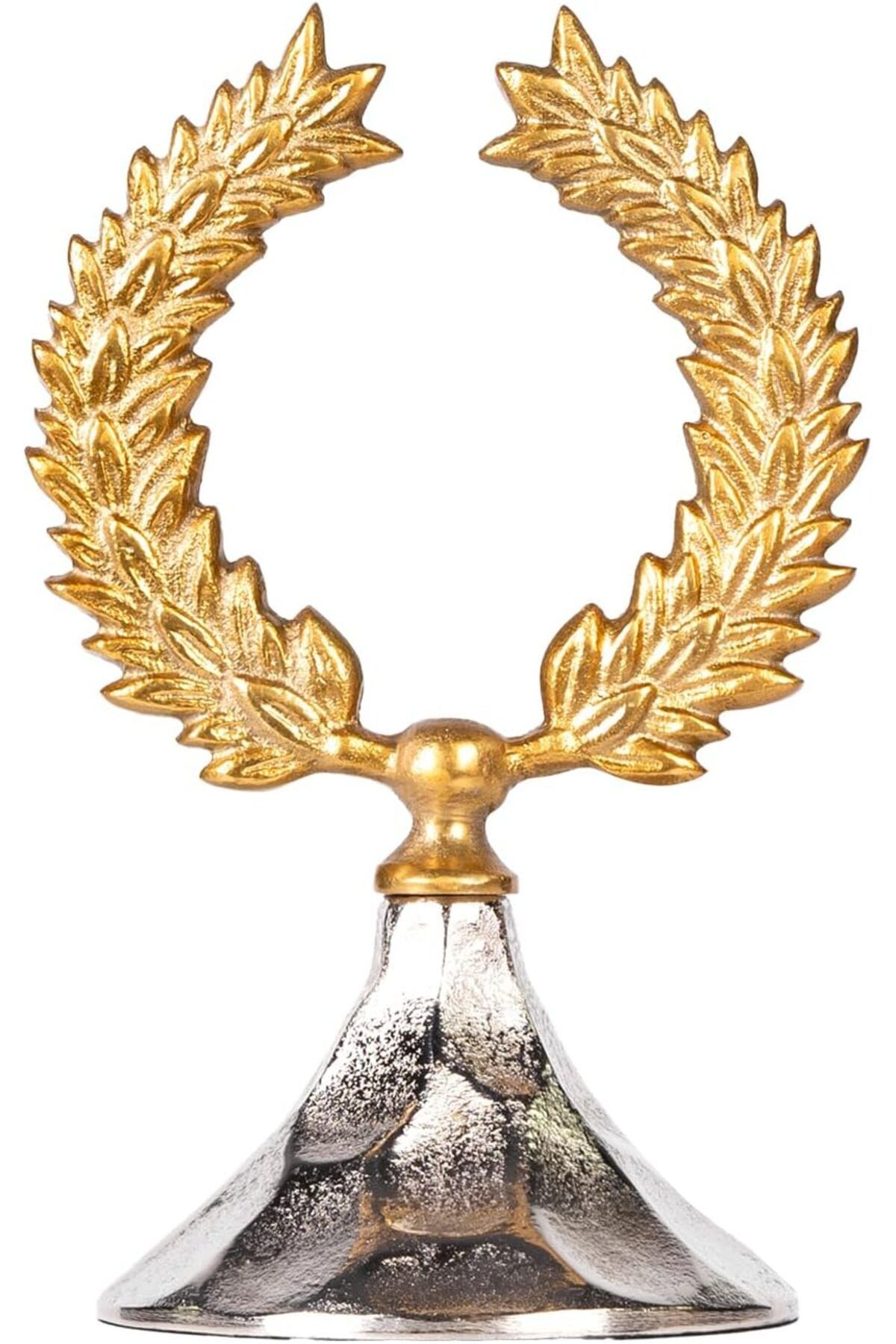 STOREMAX OZN Metal Dekor Çelenk Gold-Gümüş 16x14x25 Cm. OZNstre 1094633