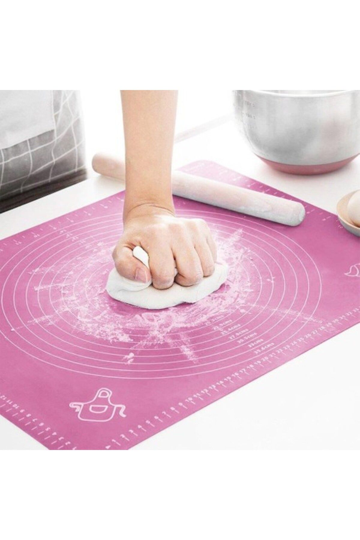 STOREMAX Silikon Ölçülü Hamur Açma Matı Hamur Açma Örtüsü Büyük Boy 50x40 TrendBazaar 1057563