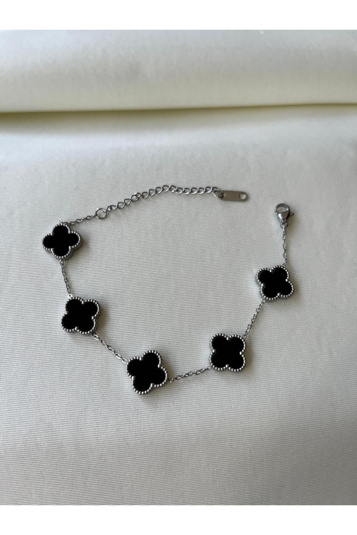 Nilsu Jewellery Accessory Çelik Yonca Model Şans Bilekliği