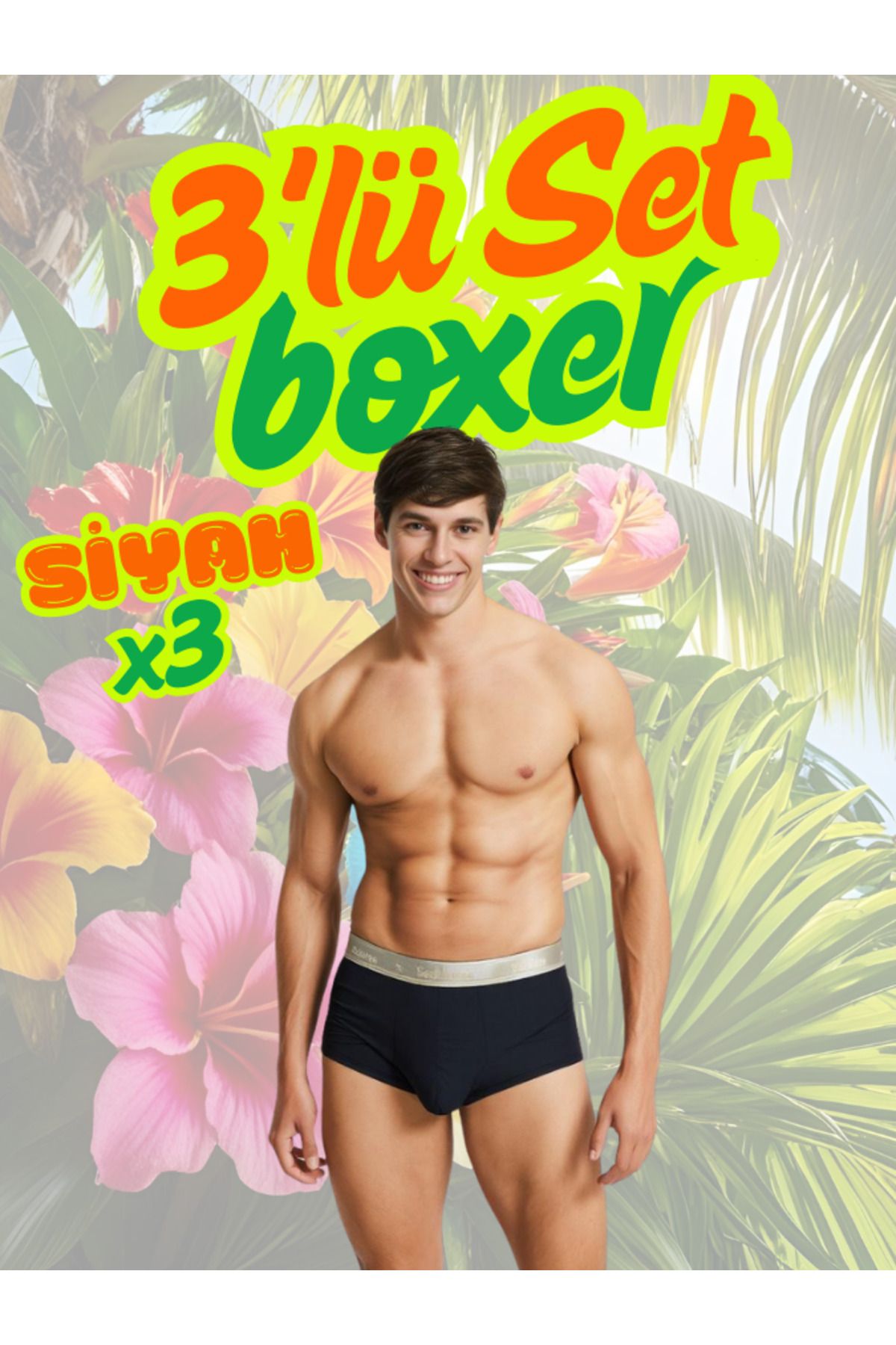 Seduras Erkek Siyah Micro Modal Boxer 3lü Set