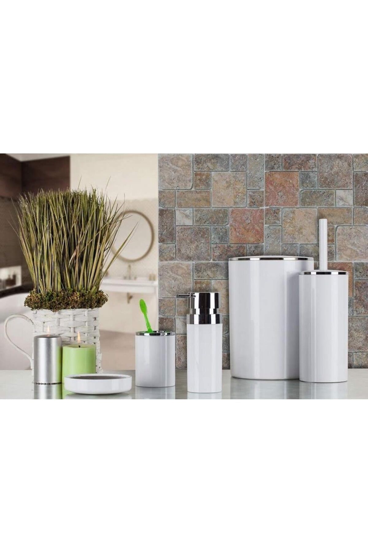 STOREMAX Ezg Lenox Banyo Seti, 5 Parça, Beyaz Ezsnshop 1065757