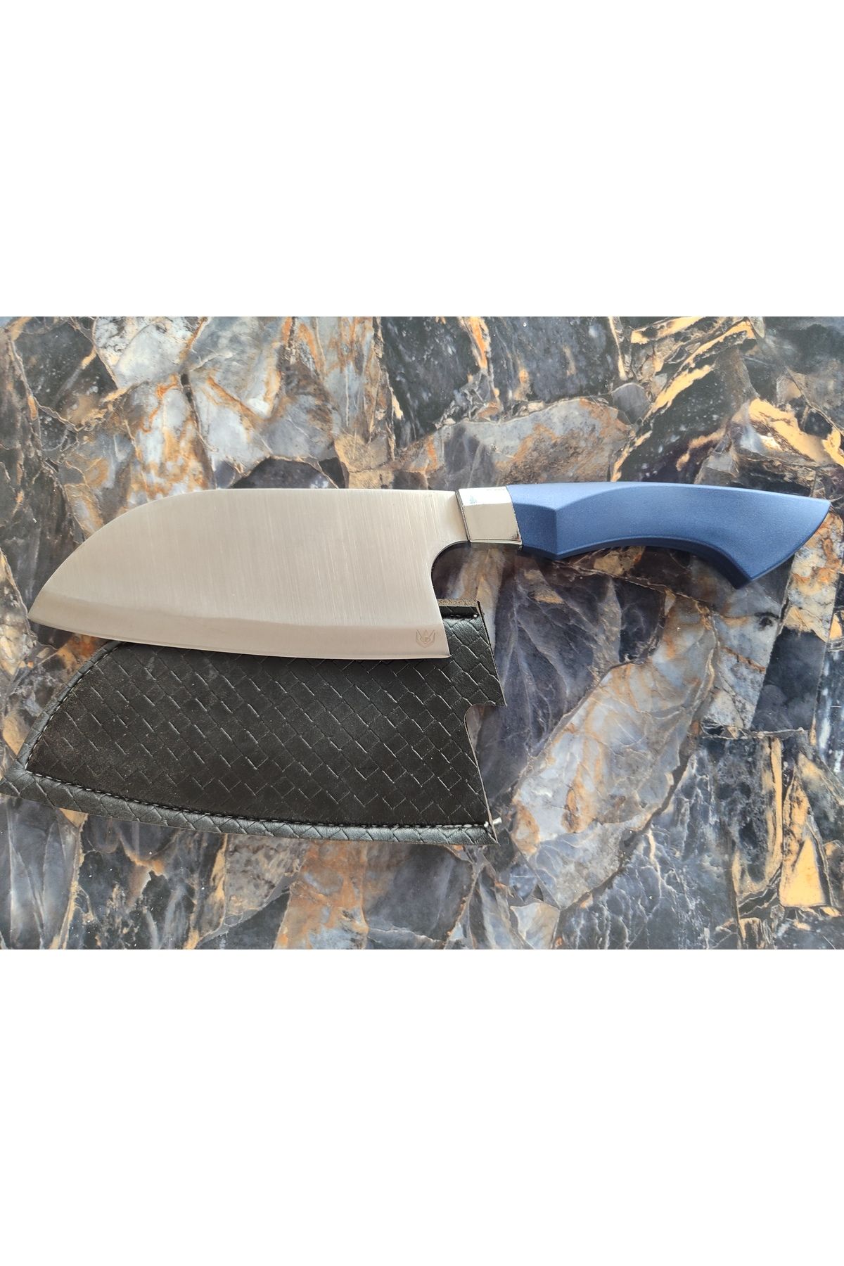 empressnaturalstone Almazan Şef Bıçağı – Atak Marka, Parmak Tutmalı Kabze, Deri Kılıflı