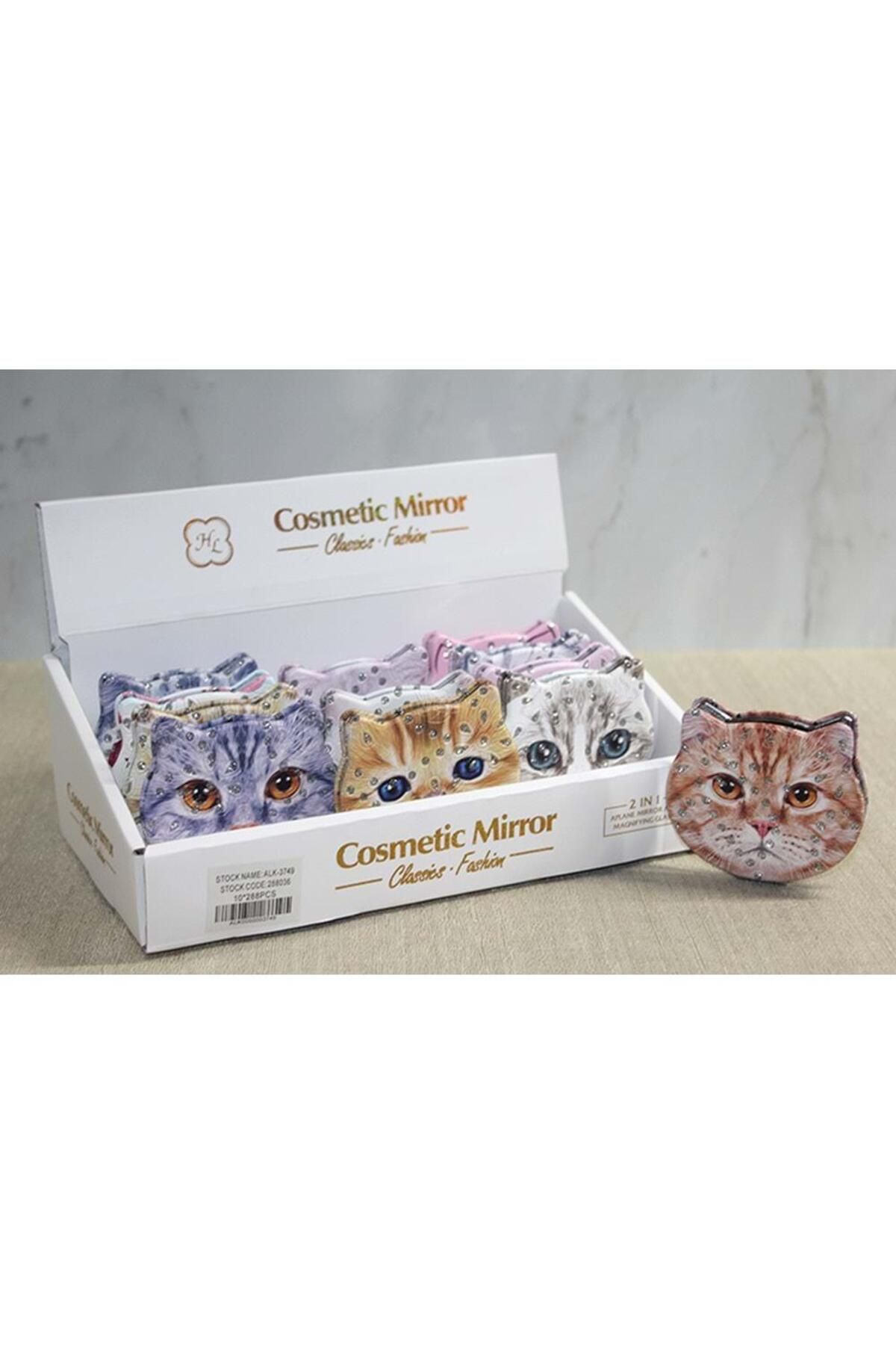 Turtcest Taşlı Kedi El Aynası
