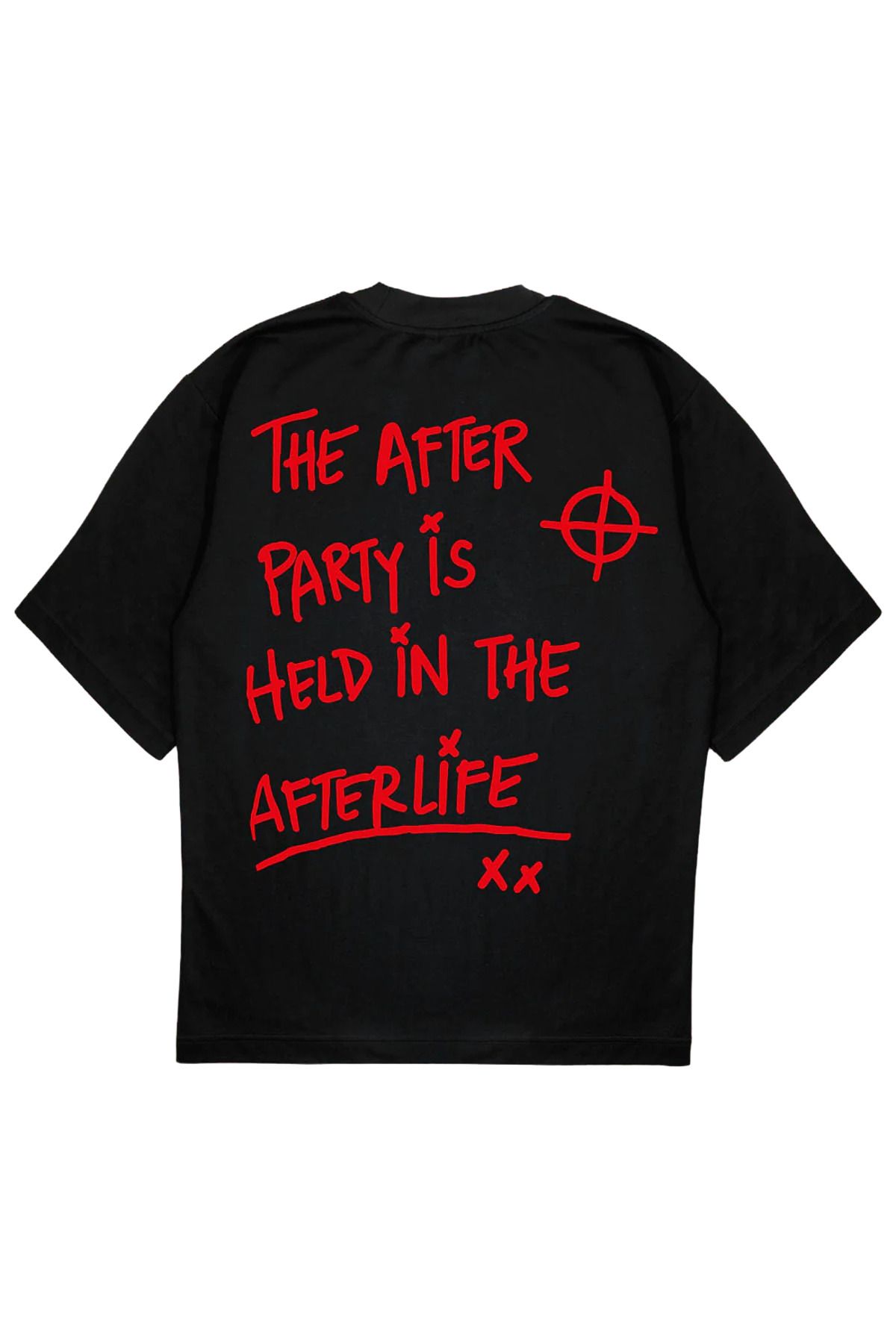 SVART WEAR AFTERLIFE T-Shirt OVERSIZE the after is held in the afterlife siyah