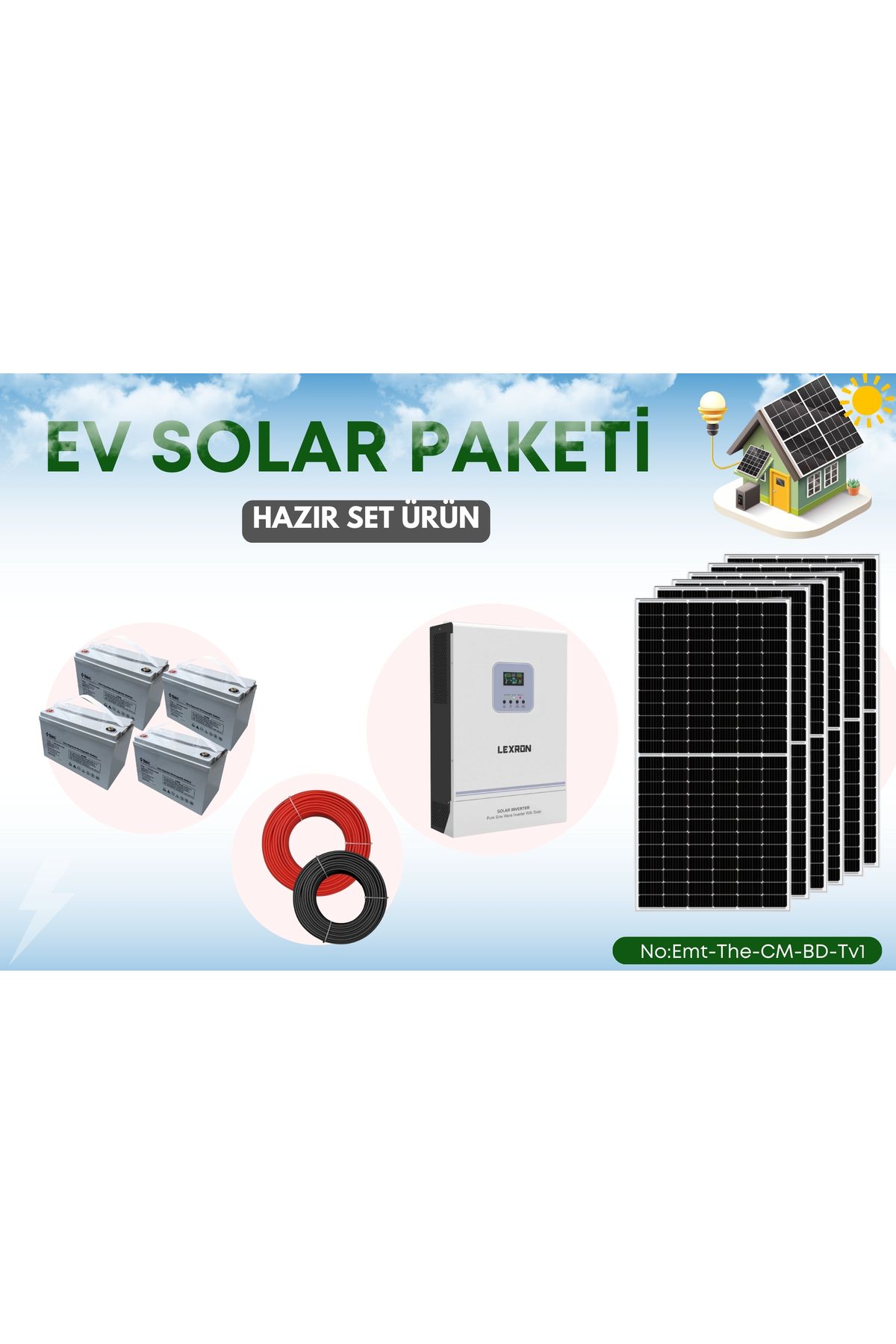 TNL Vi̇lla Paketi̇ 4.8kw Güneş Enerji̇ Si̇stemi̇