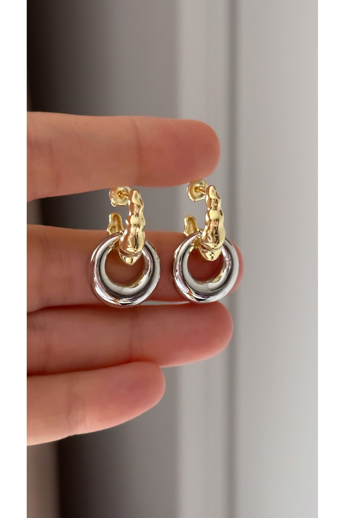 emy by emel luxury silver jewelry Altın Kaplama Serenay Sarıkaya Leyla Küpe 925 Ayar Gümüş