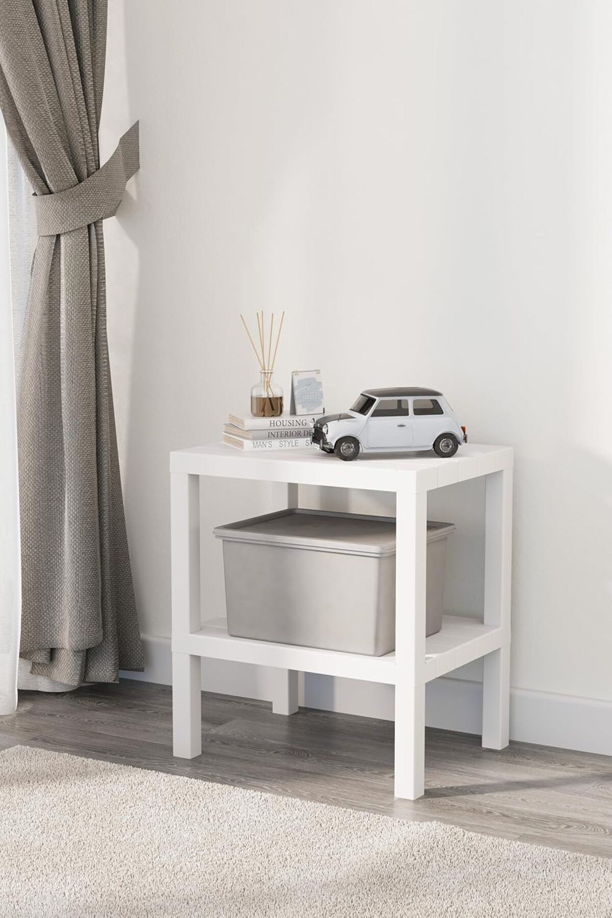 LUXE Life 2 Katlı Plastik Beyaz Banyo Mutfak Rafı MIT1054 LXSHP 1055529