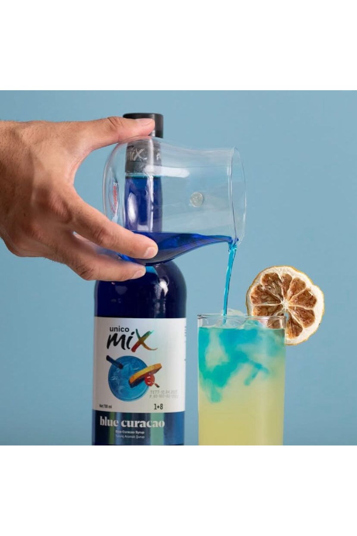 Unicomix Blue Curacao (Turunç) Şurubu 700 ml Cam Şişe
