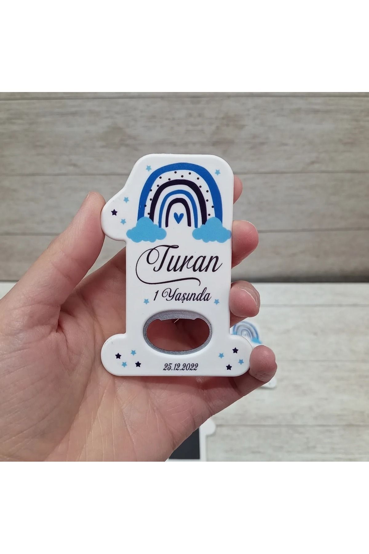 dekor artı 25 Adet Bir Şeklinde Açacak Magnet Mavi Gökkuşağı Temalı