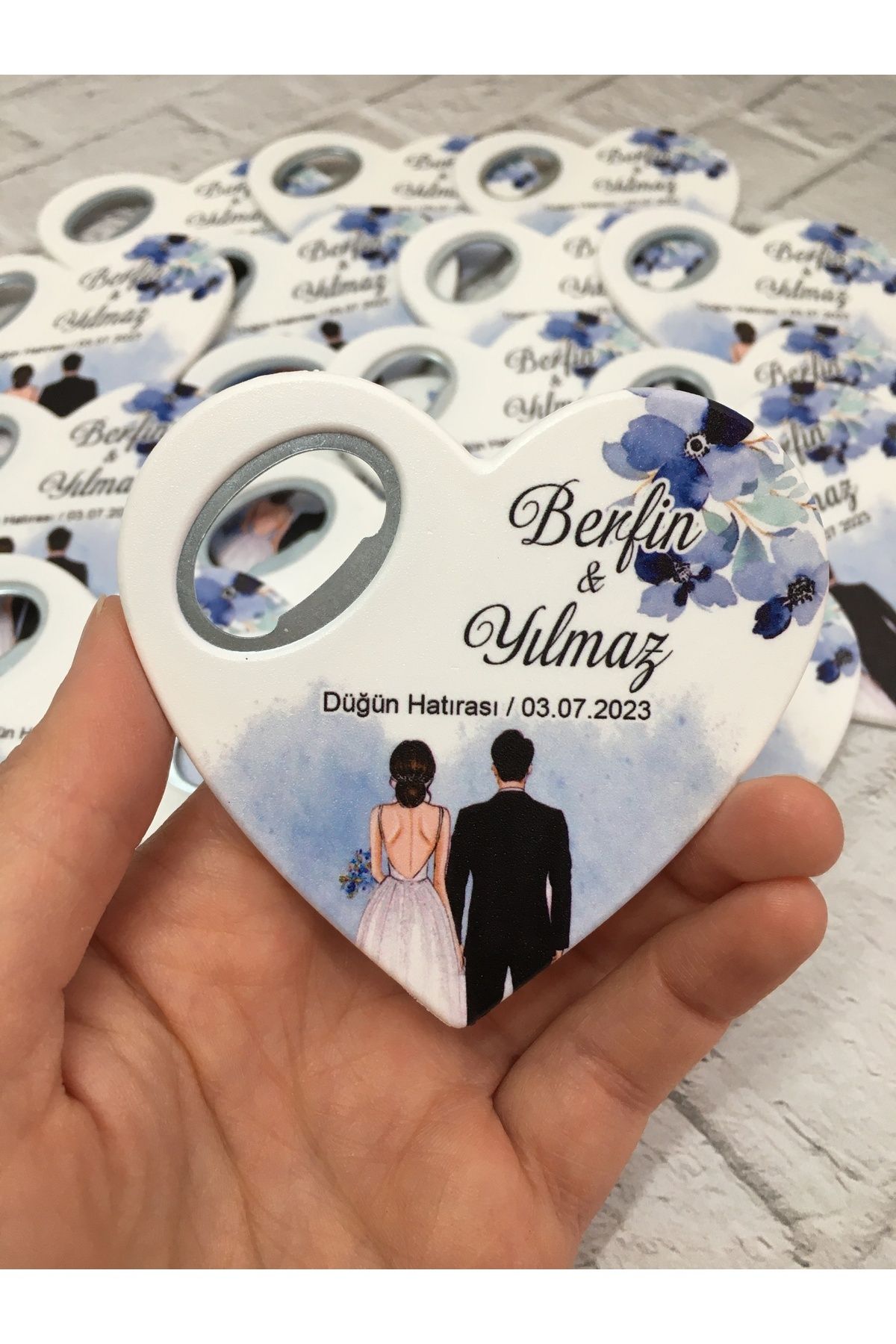 Pi Dekorasyon 25 Adet Kalp Magnet Nişan, Söz, Düğün Hediyelik, Açacak Yeni Doğan, Doğum Günü, Sünnet