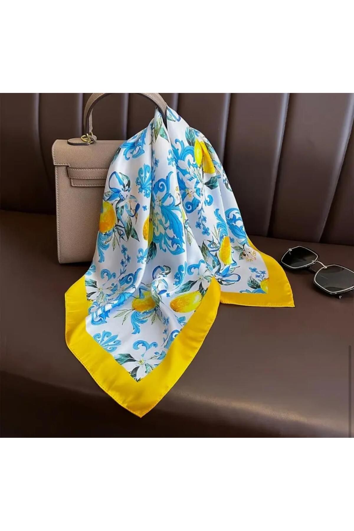 Venus Design Limon Desenli Şal-Fular 70x70