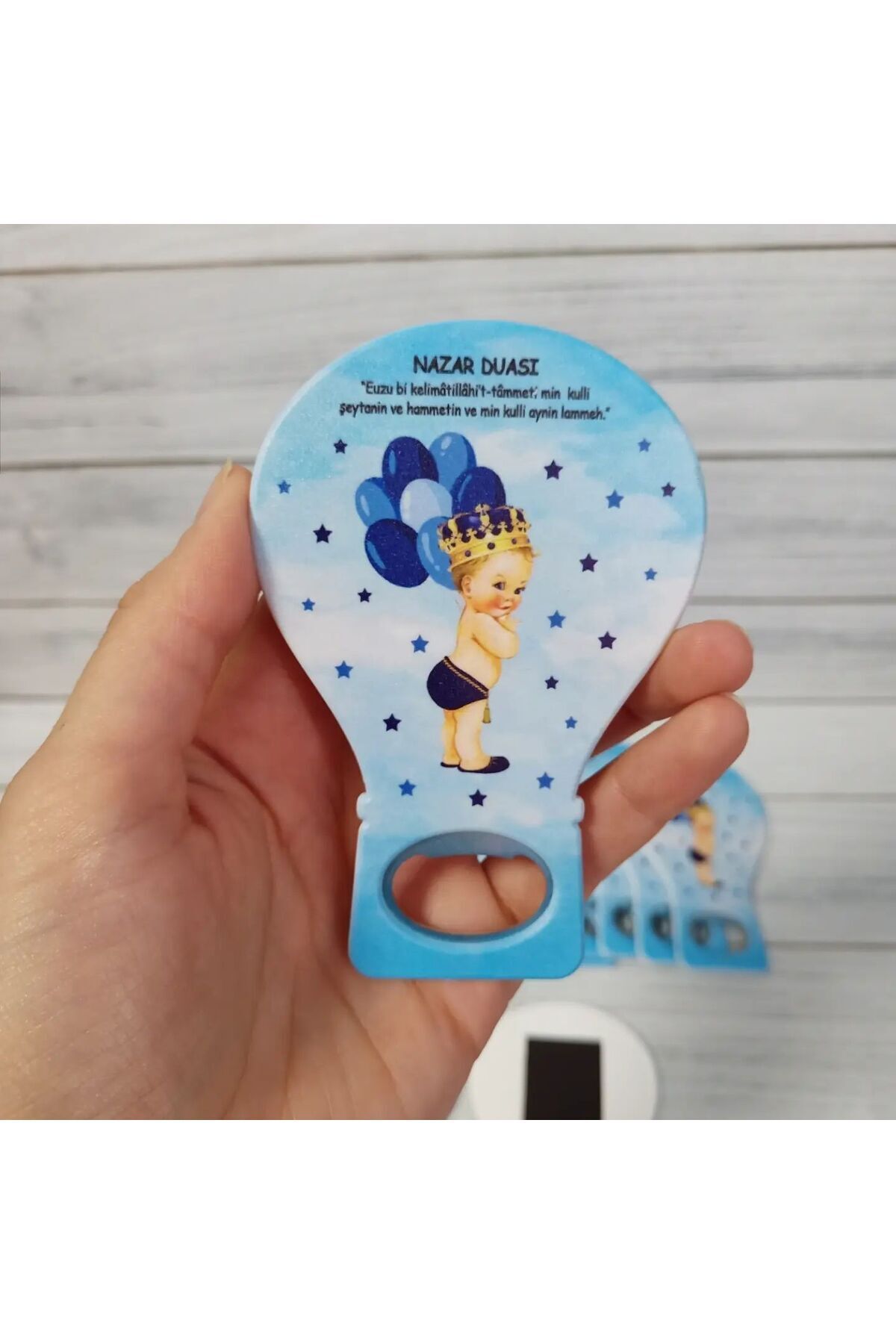 dekor artı 25 Adet Balon Açacak Magnet Mavi Çocuk Temalı