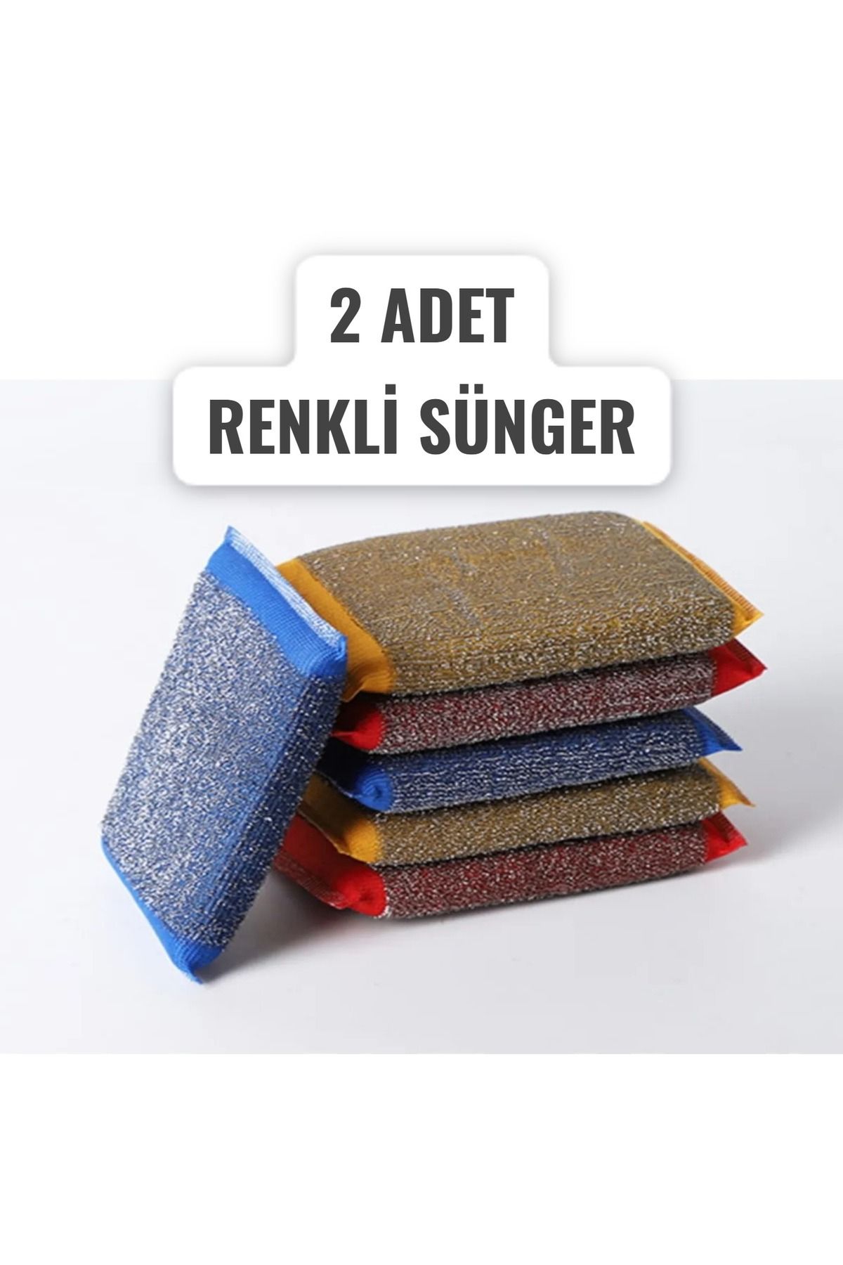 MyClean 2 Adet Premium Renkli Sihirli Bulaşık Süngeri Mucizevi Temizlik